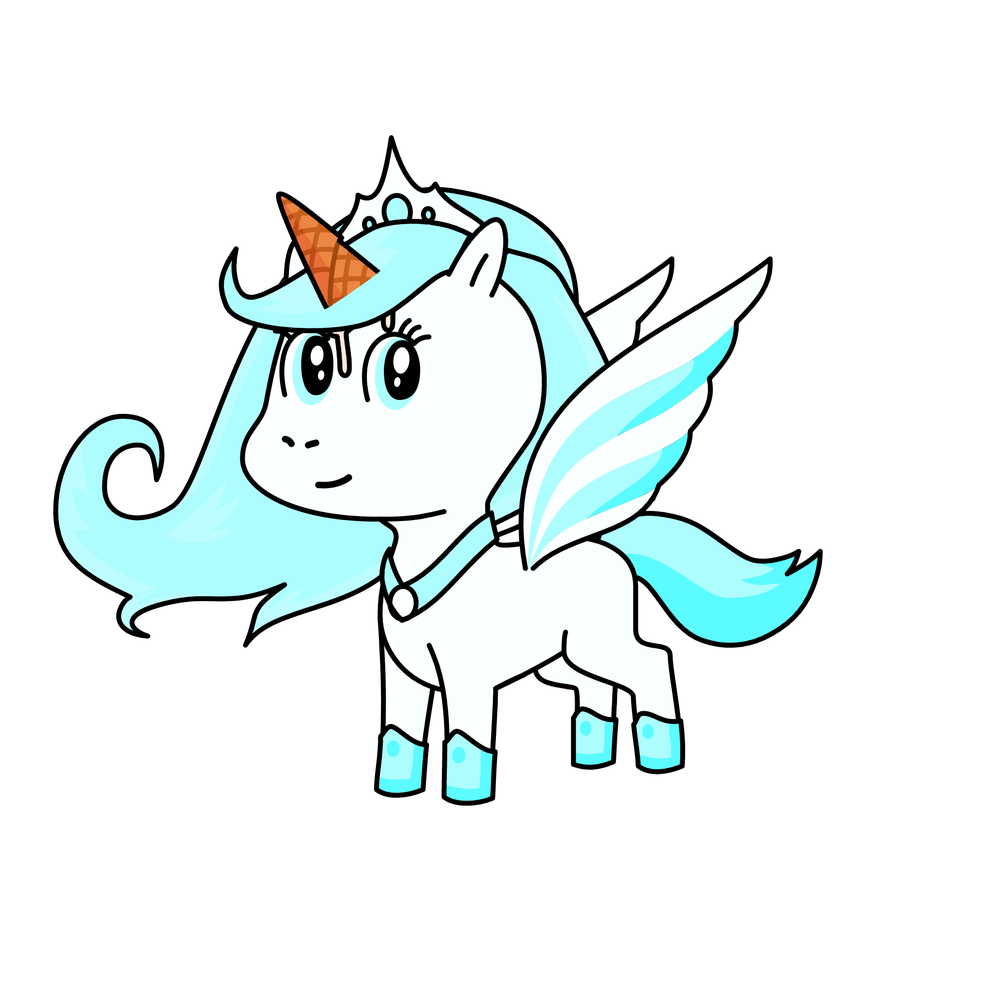 snow ice, the unicorn