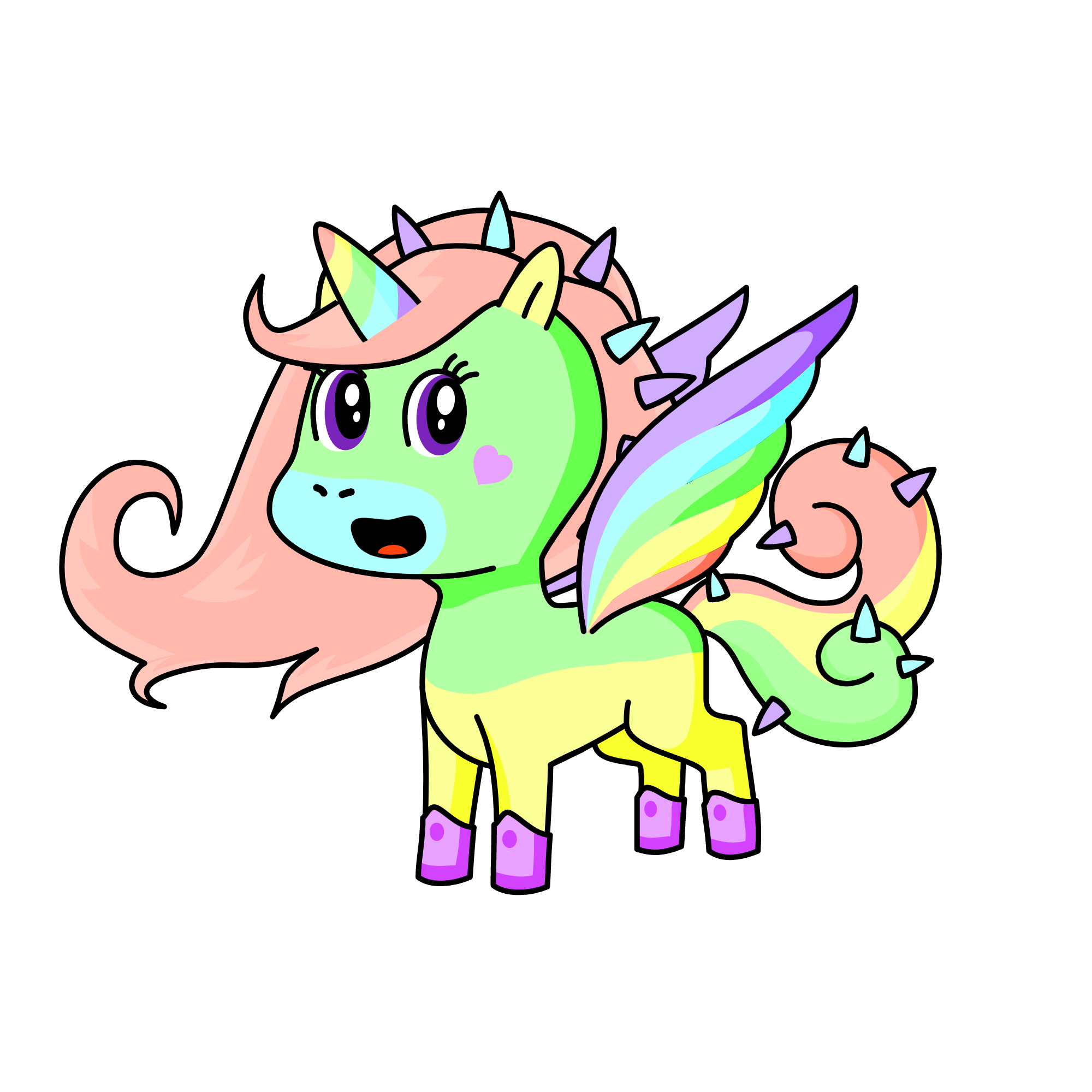 Pastel Newbie 3, the unicorn