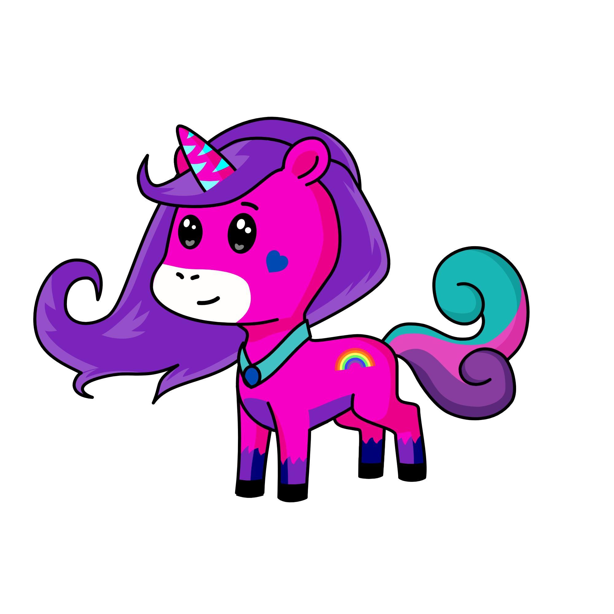 Rainbow dash, the unicorn