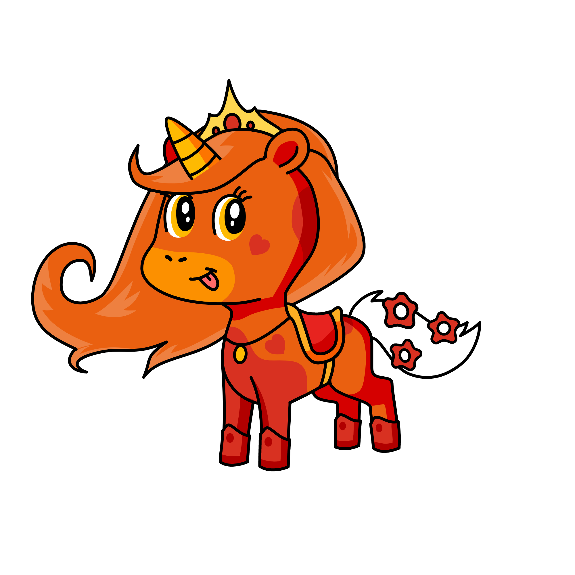 Sunset, the unicorn