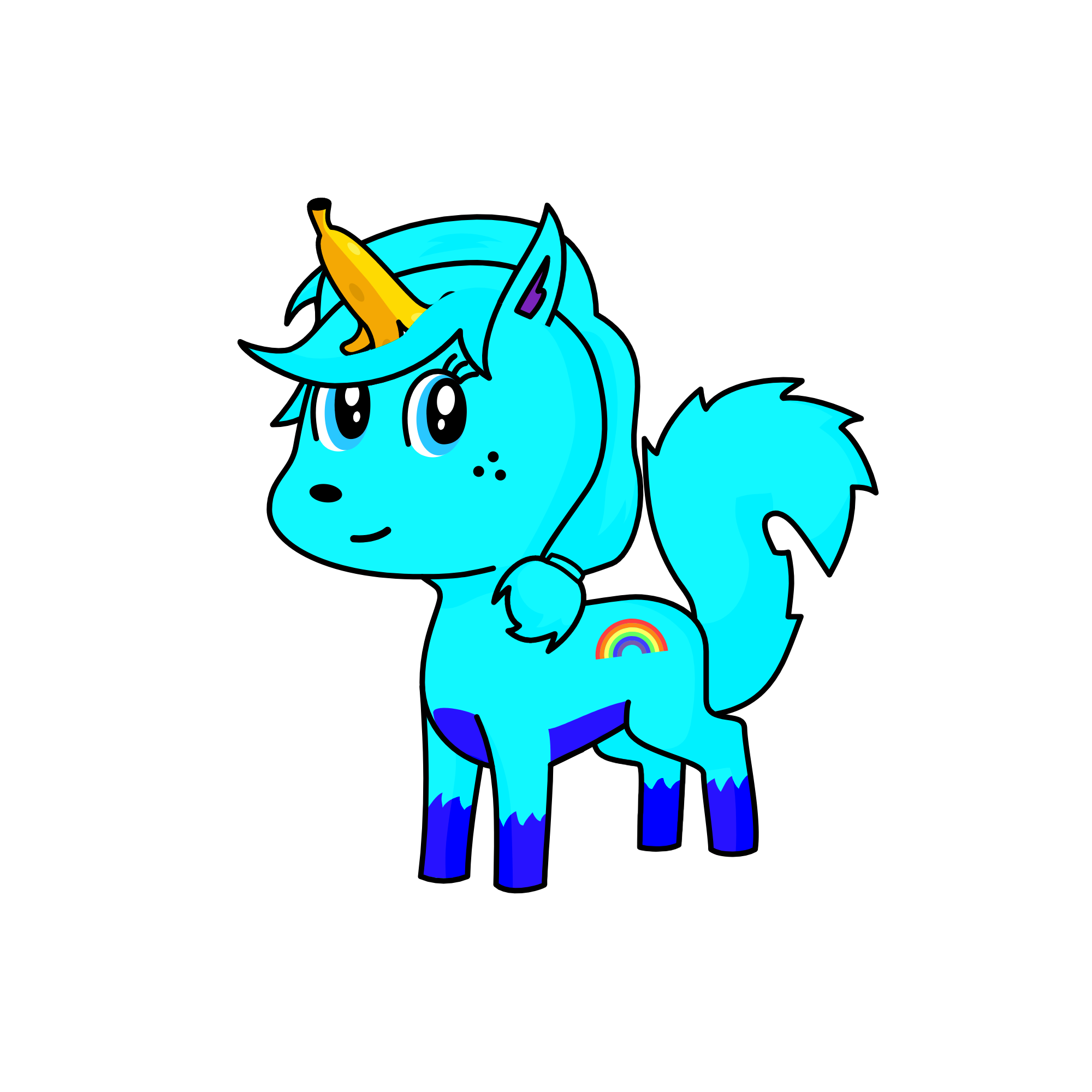 bluey, the unicorn
