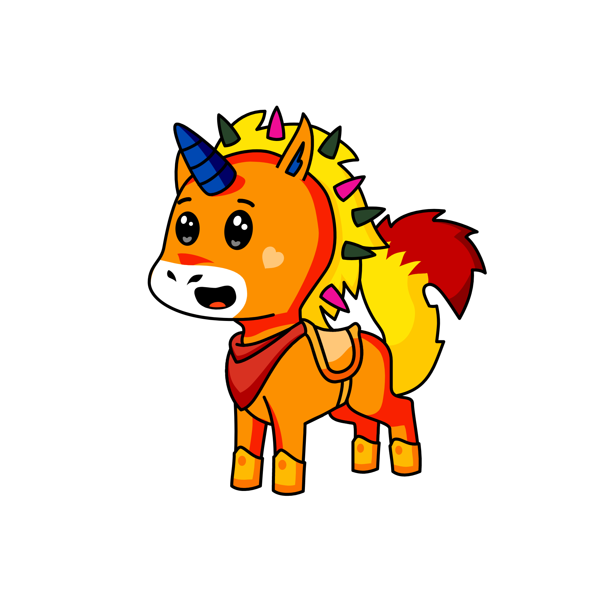 King Spiky The Brave King, the unicorn
