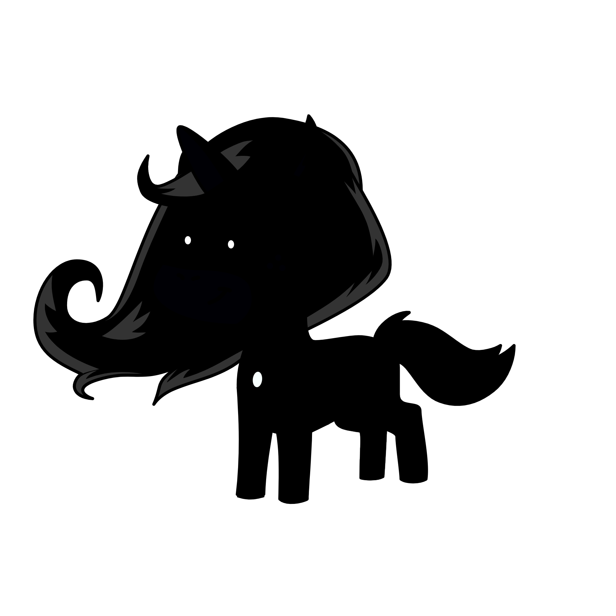 Black, the unicorn