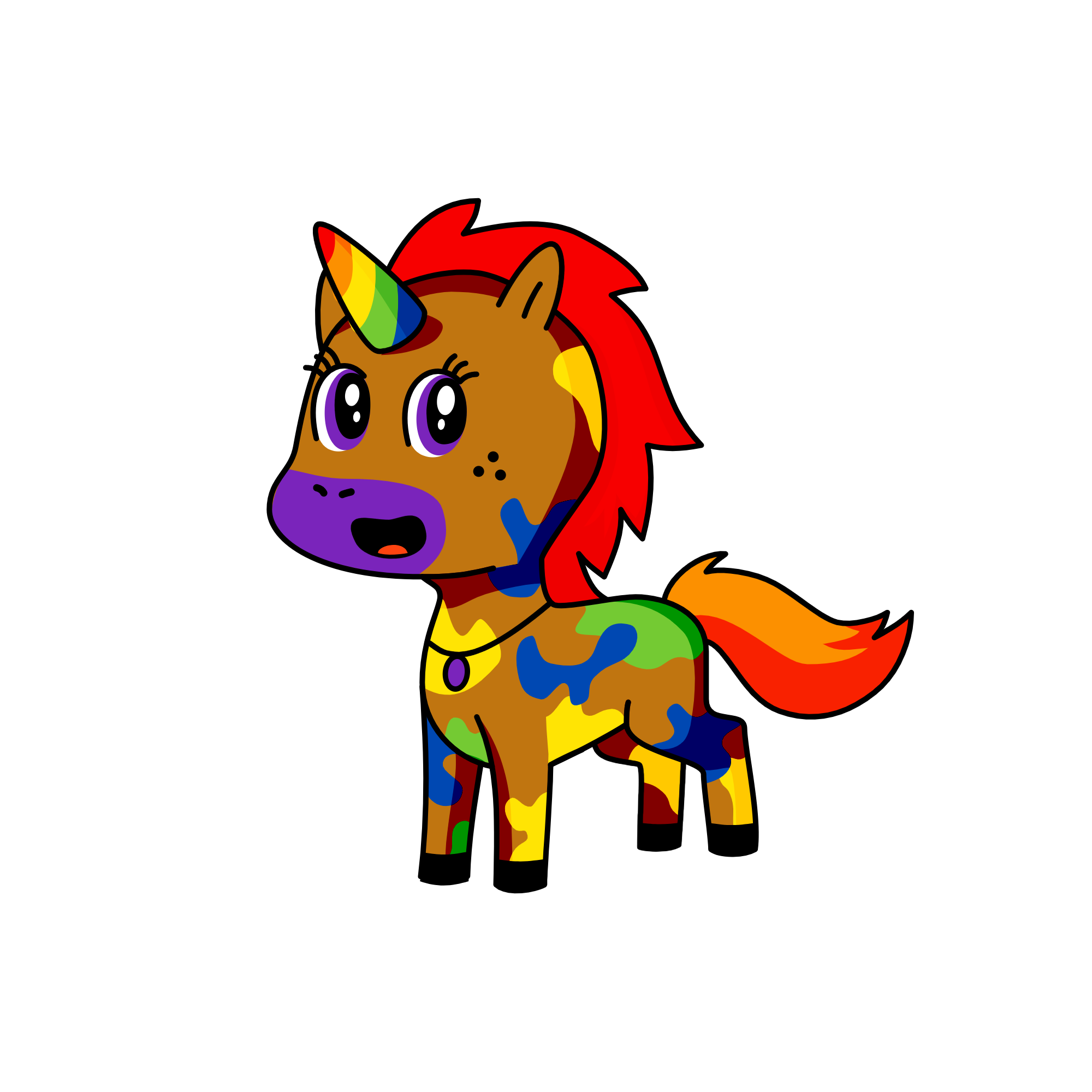 Rainbow, the unicorn