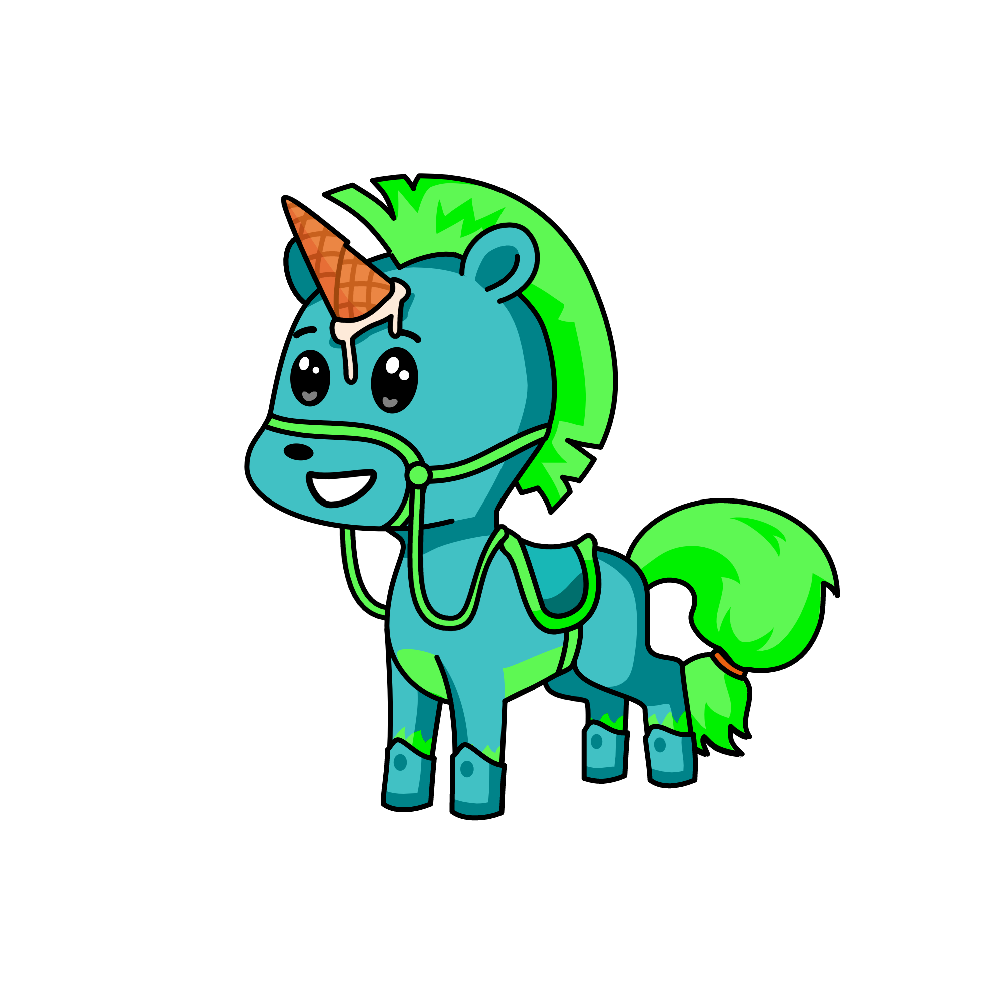 Minty Blue, the unicorn