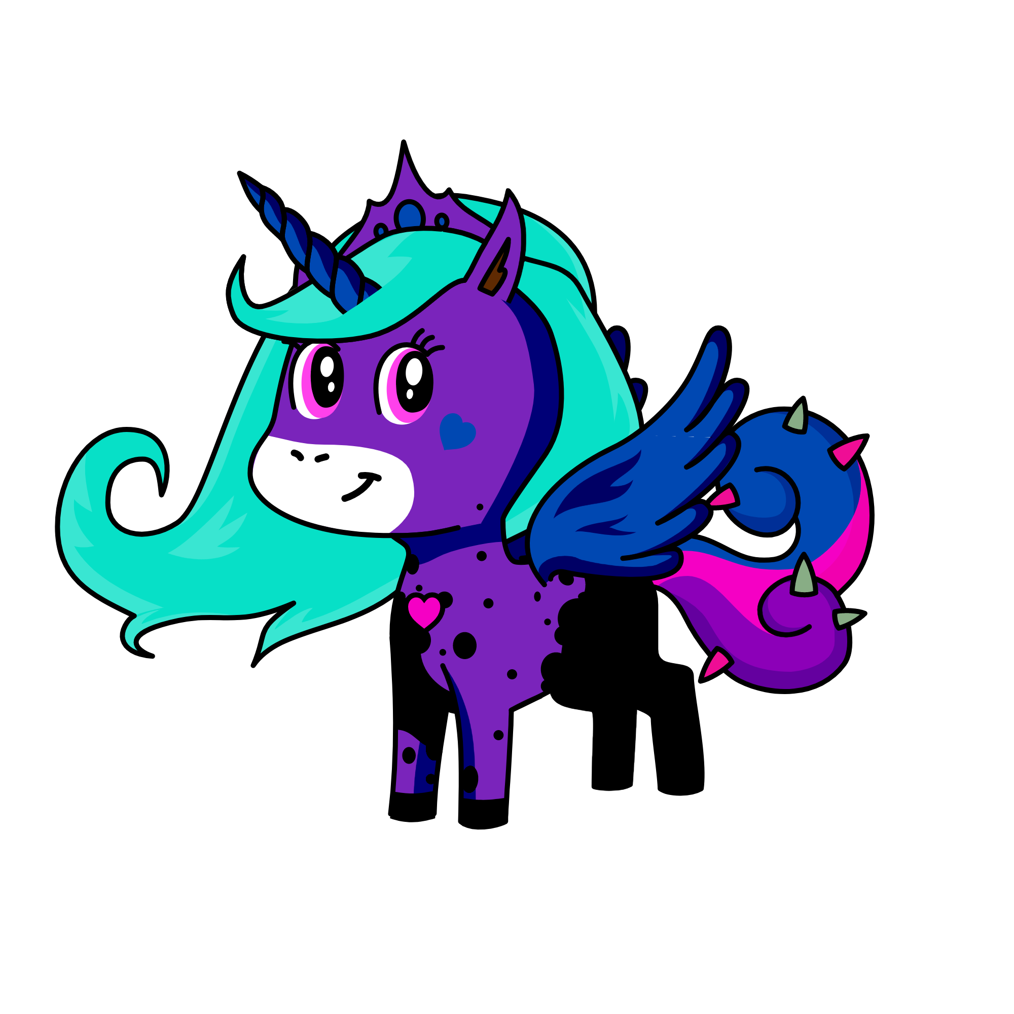 Queen Morgana of Darkness, the unicorn