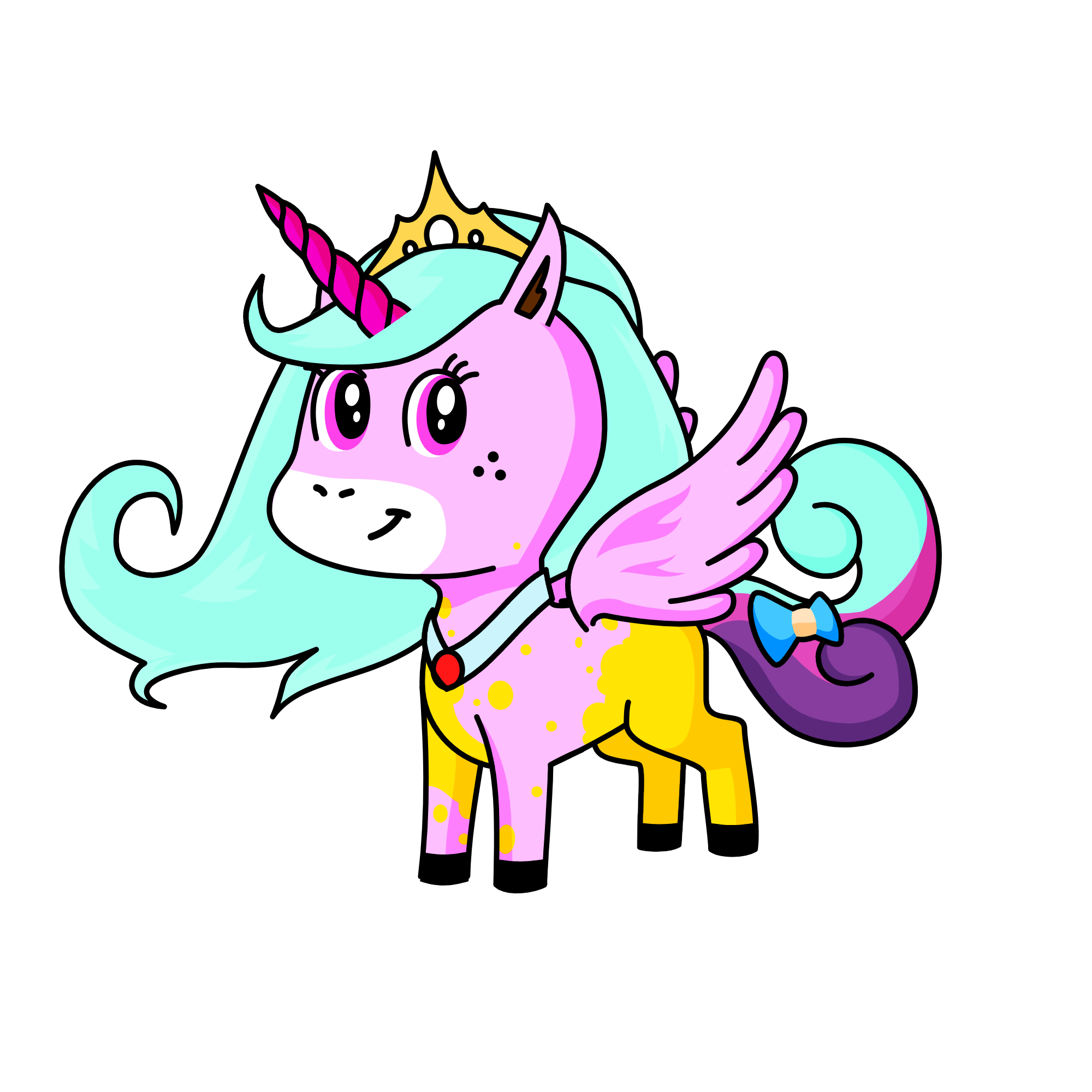 Queen Saffron of Light, the unicorn