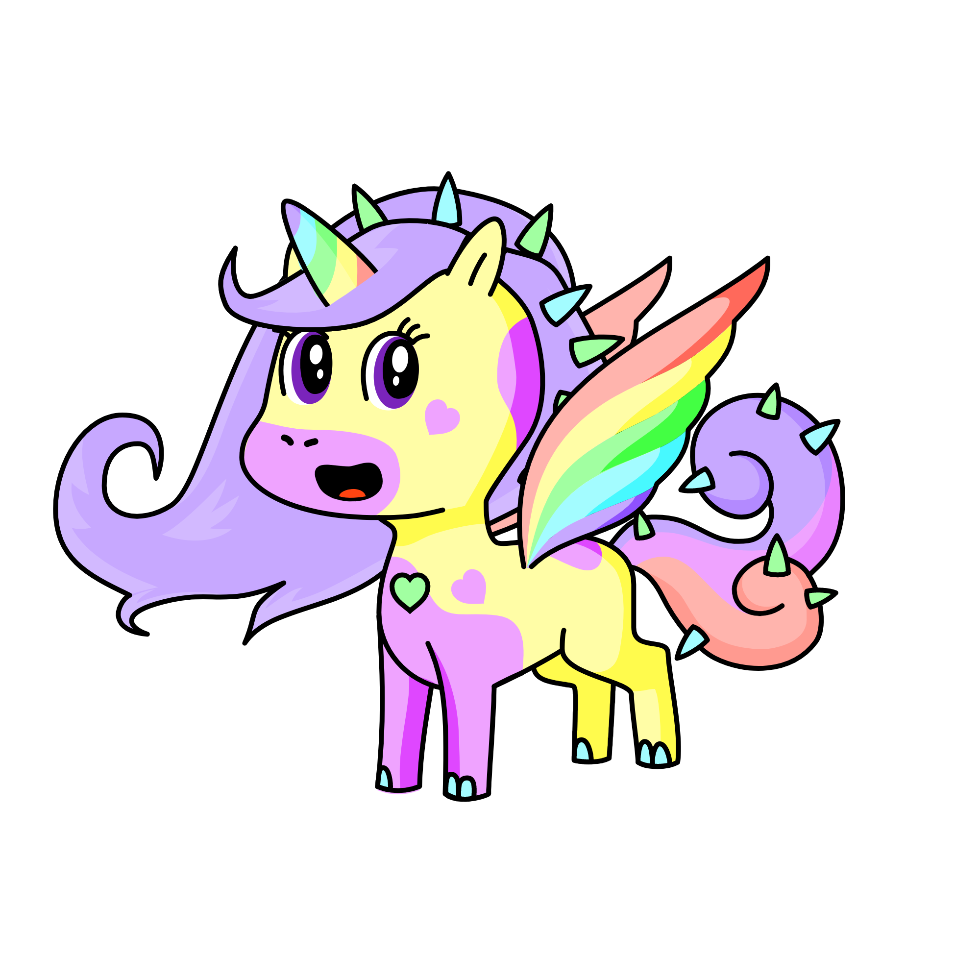 Pastel Newbie 4, the unicorn