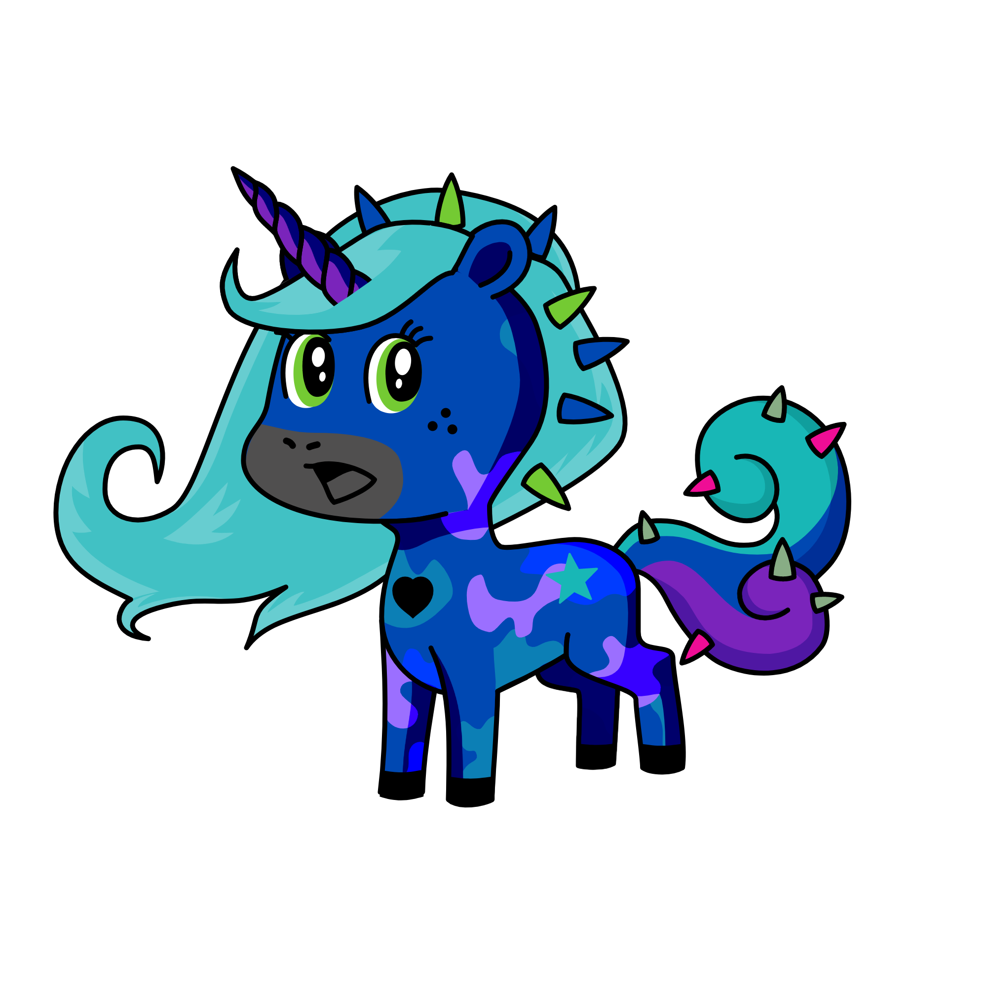 Dark Laughter, the unicorn