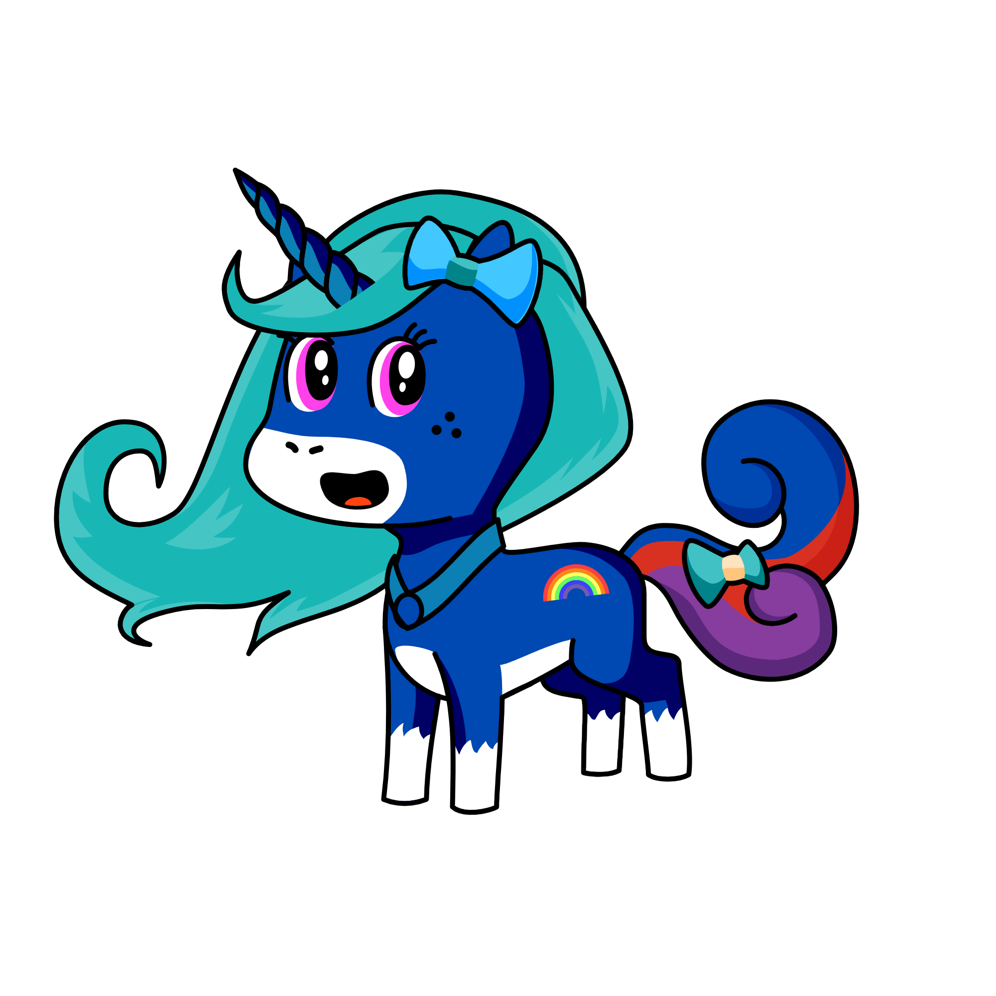 BLUEY, the unicorn