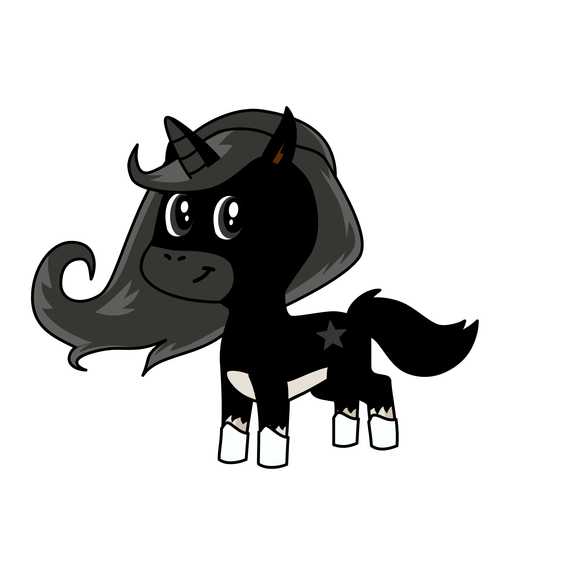 BLACK BEAUTY, the unicorn