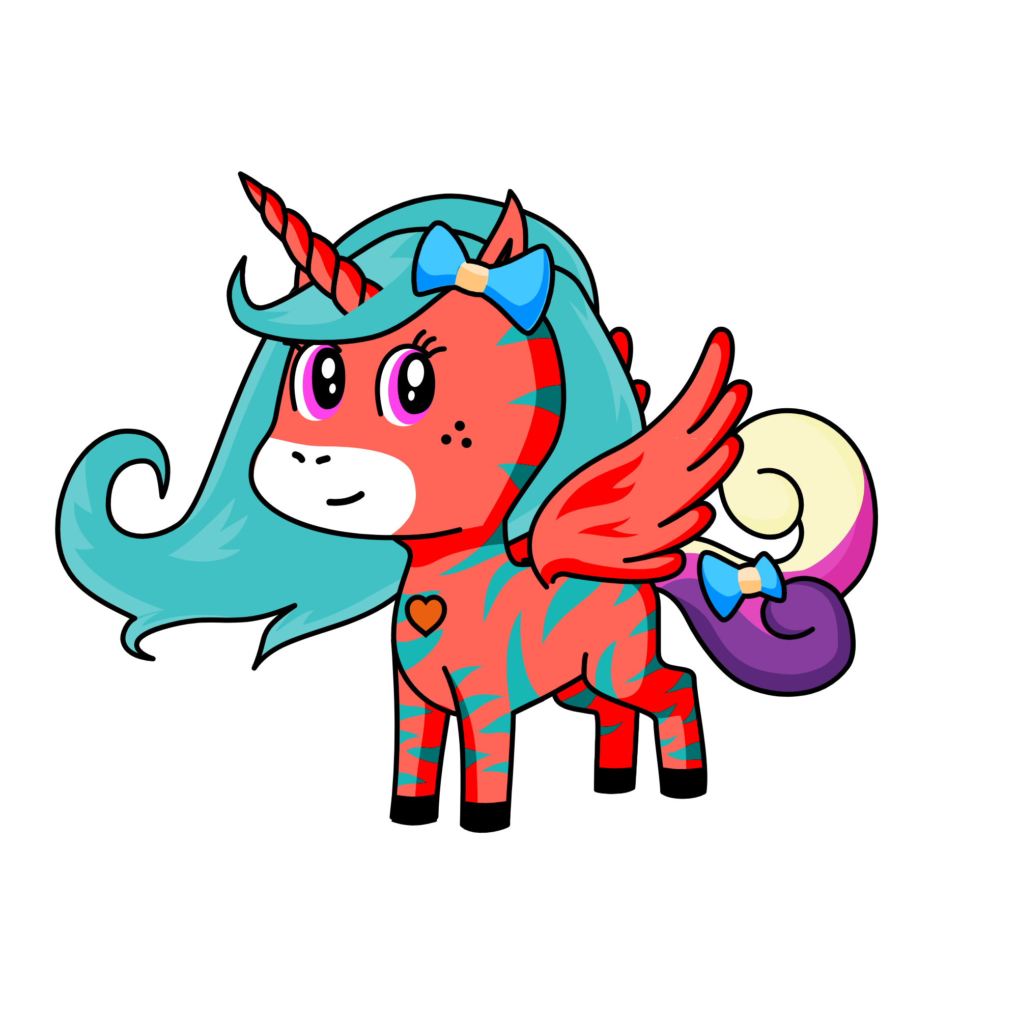 3D, the unicorn