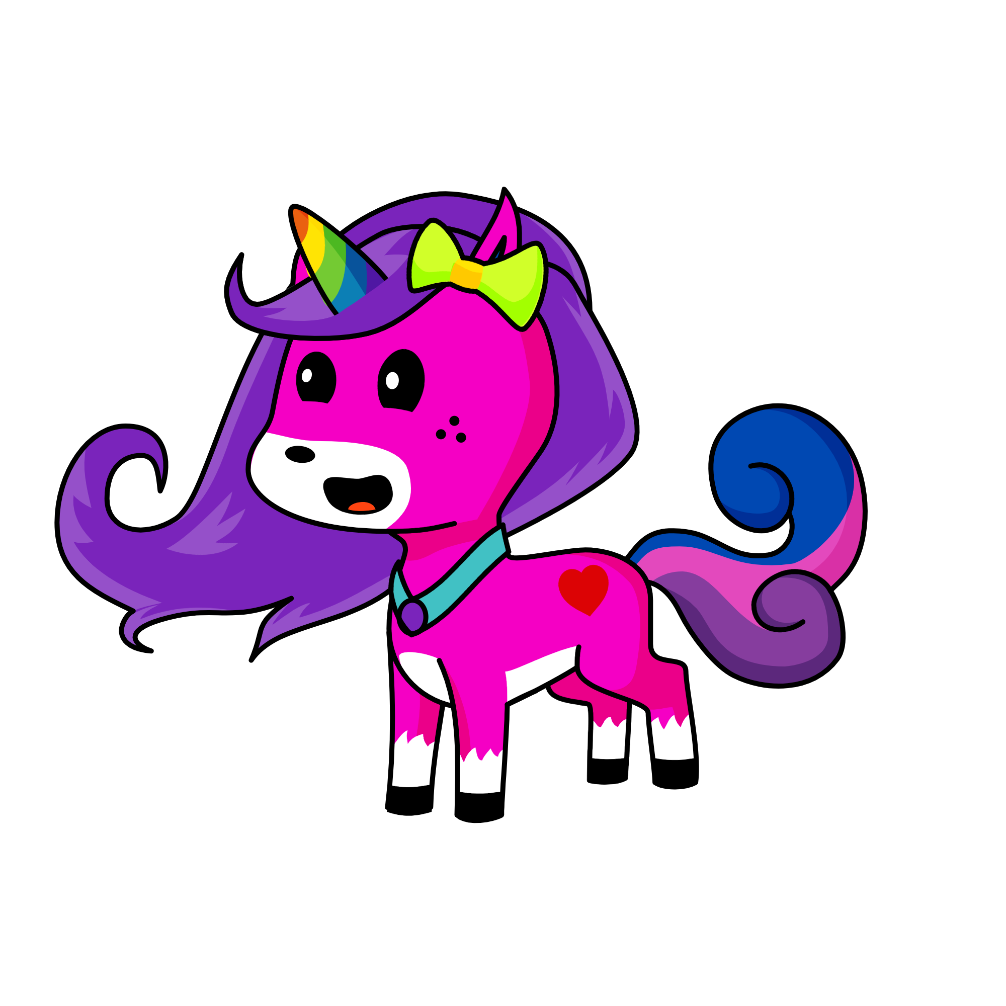 Cute unicorn, the unicorn