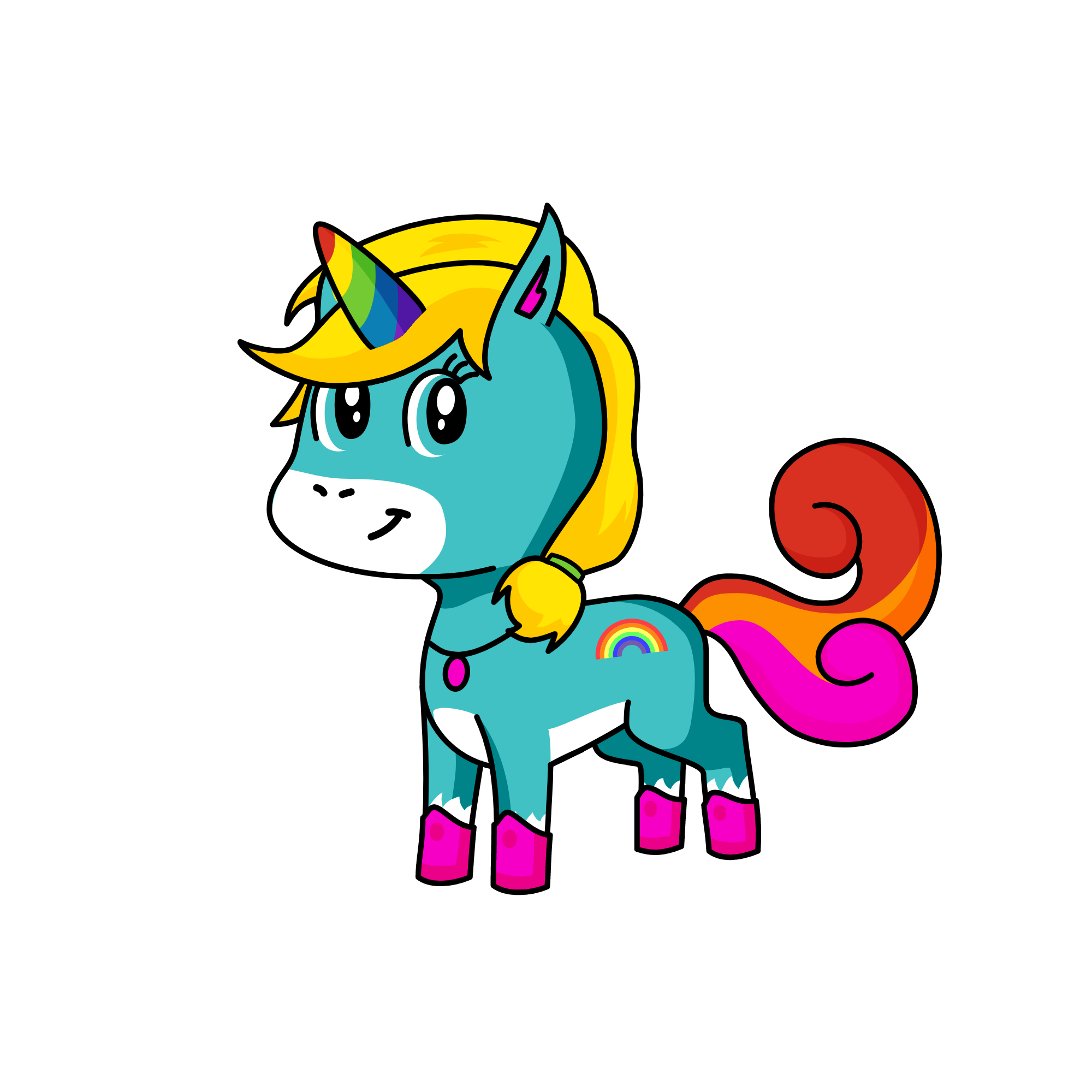 rainbow dash, the unicorn