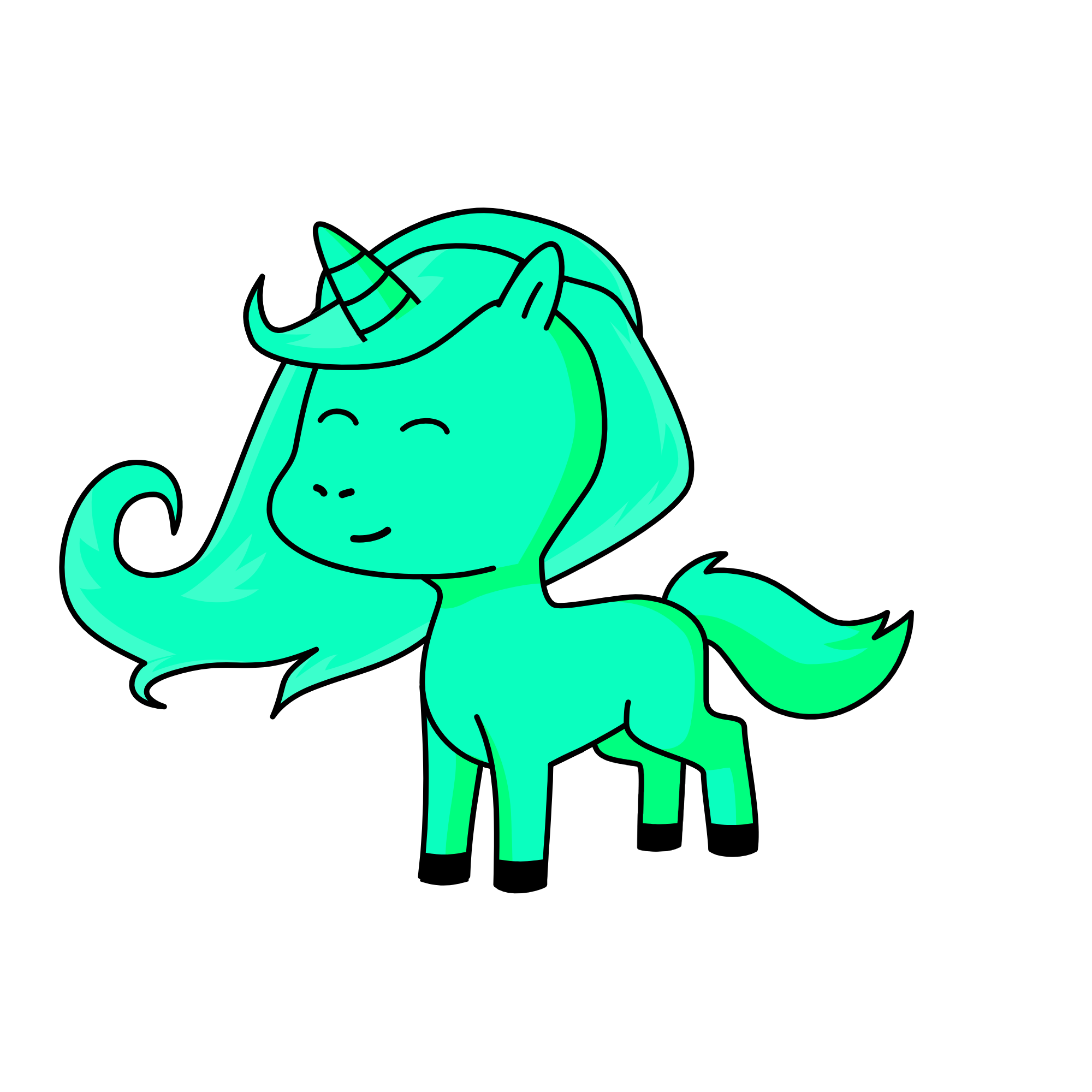 teal, the unicorn