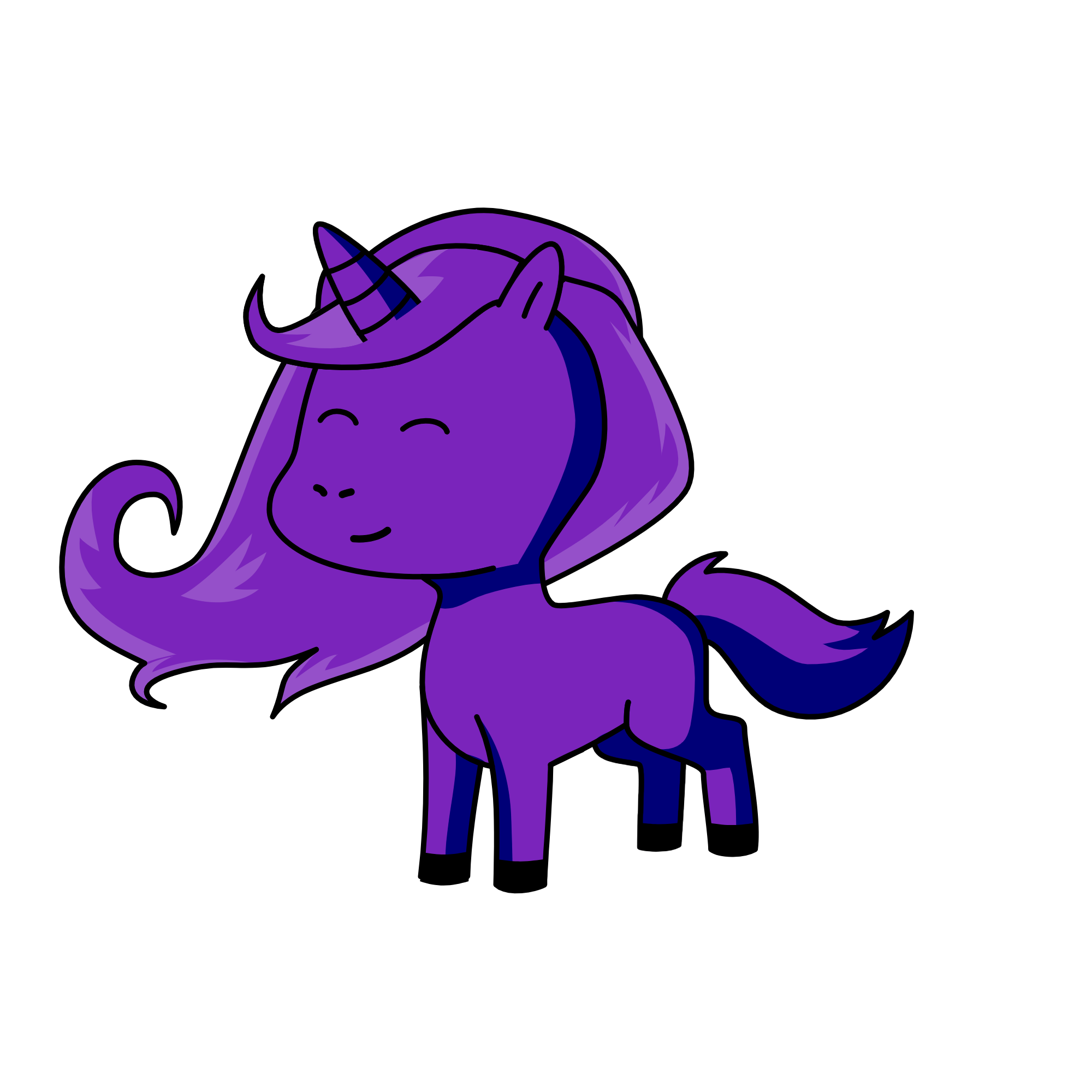 purple, the unicorn