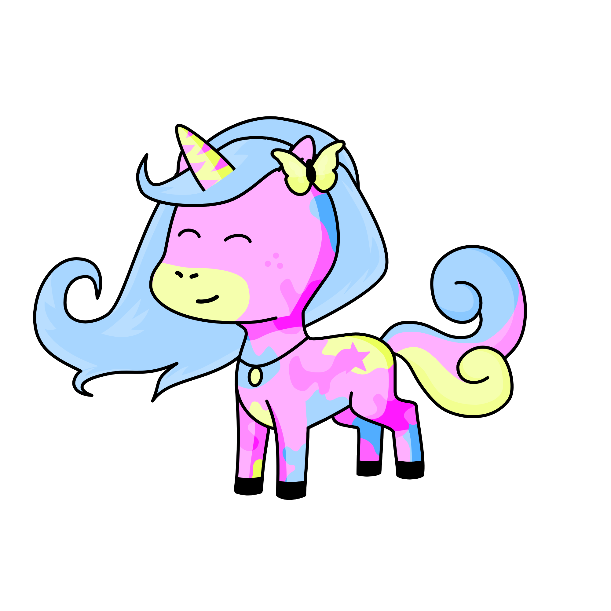Pinkycorn, the unicorn