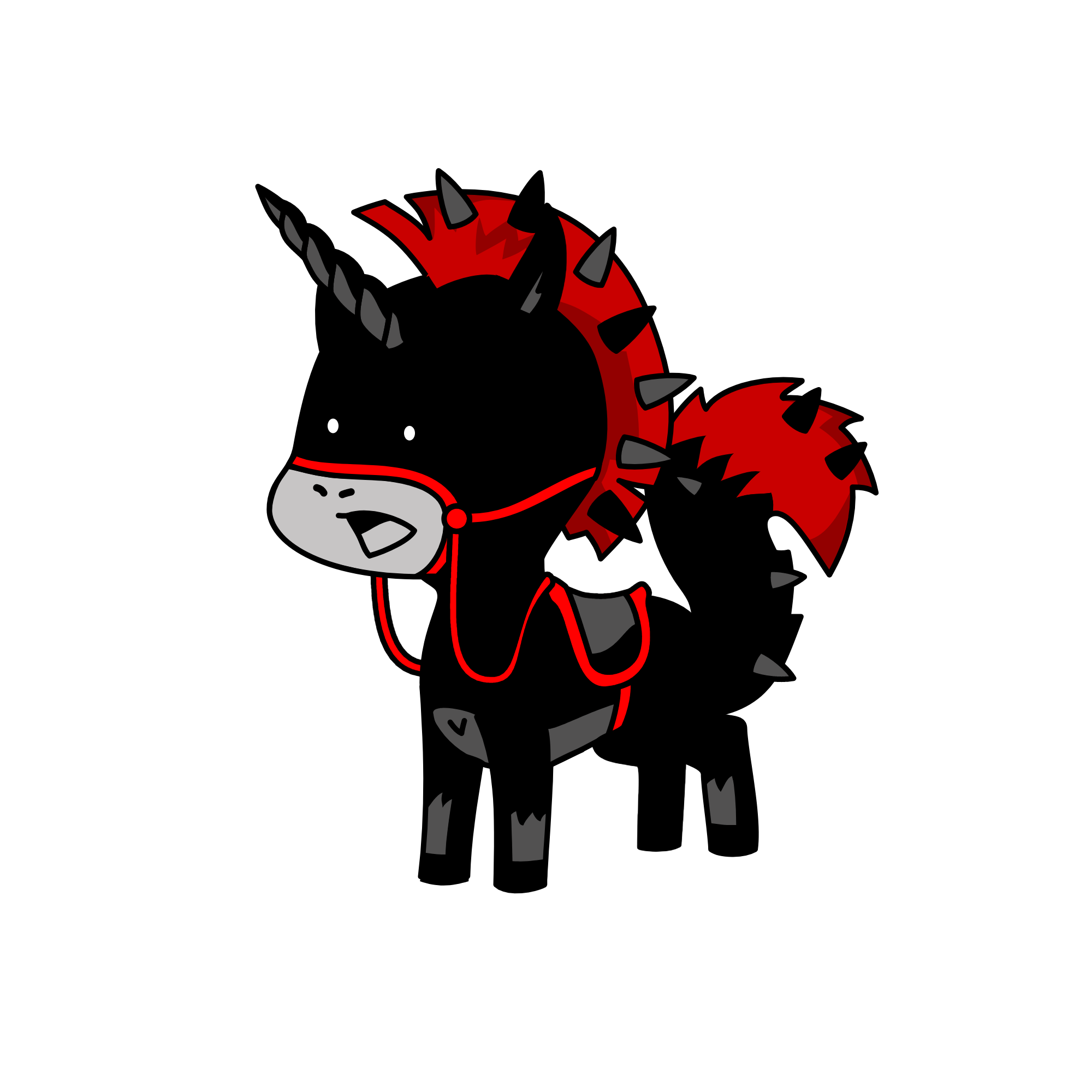 black, the unicorn