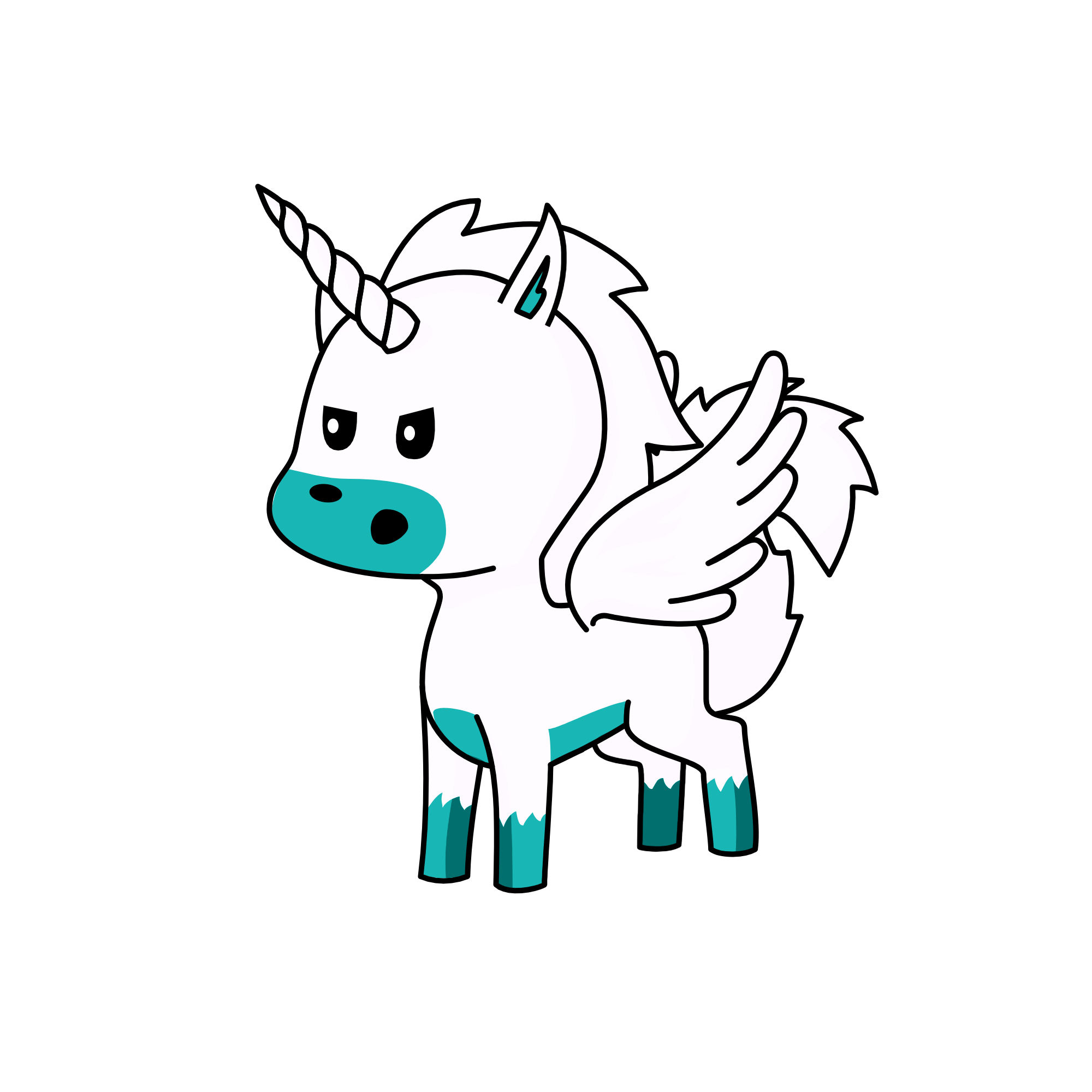 Chilly snow prince, the unicorn