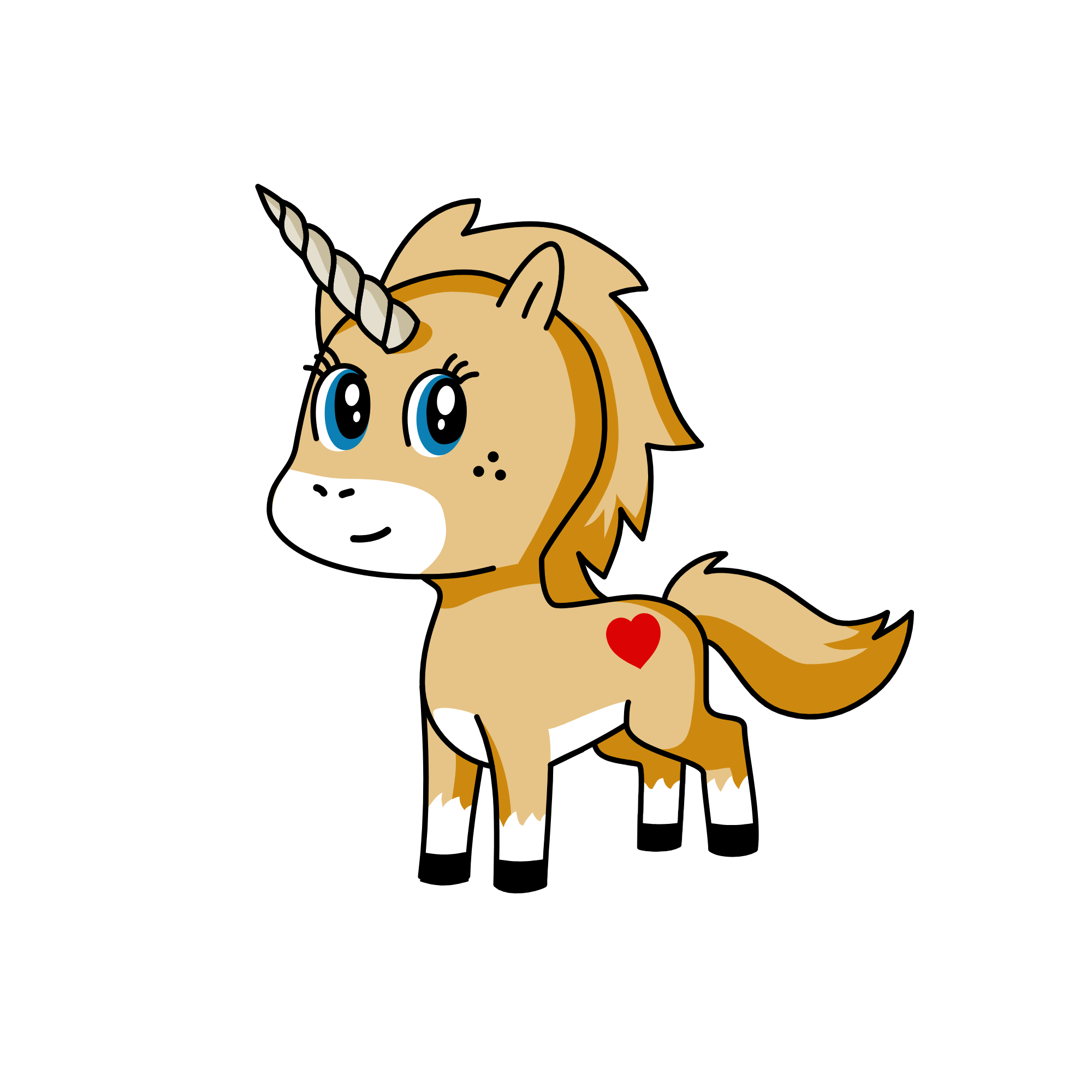 Tan, the unicorn