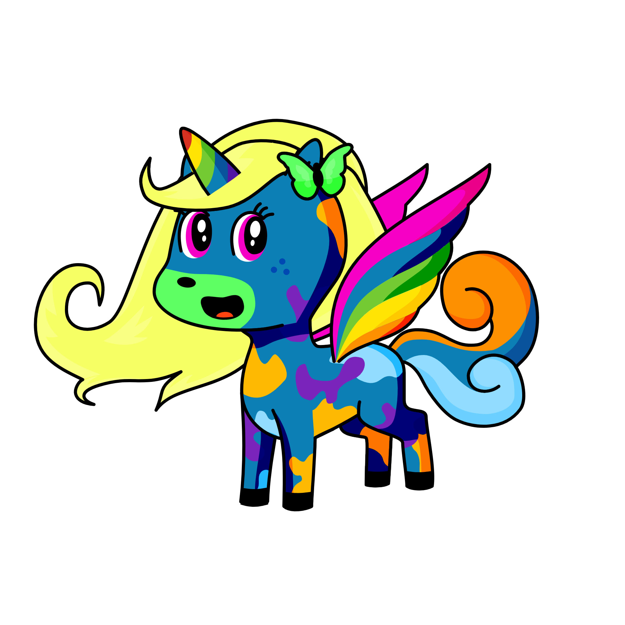 Rainbow, the unicorn