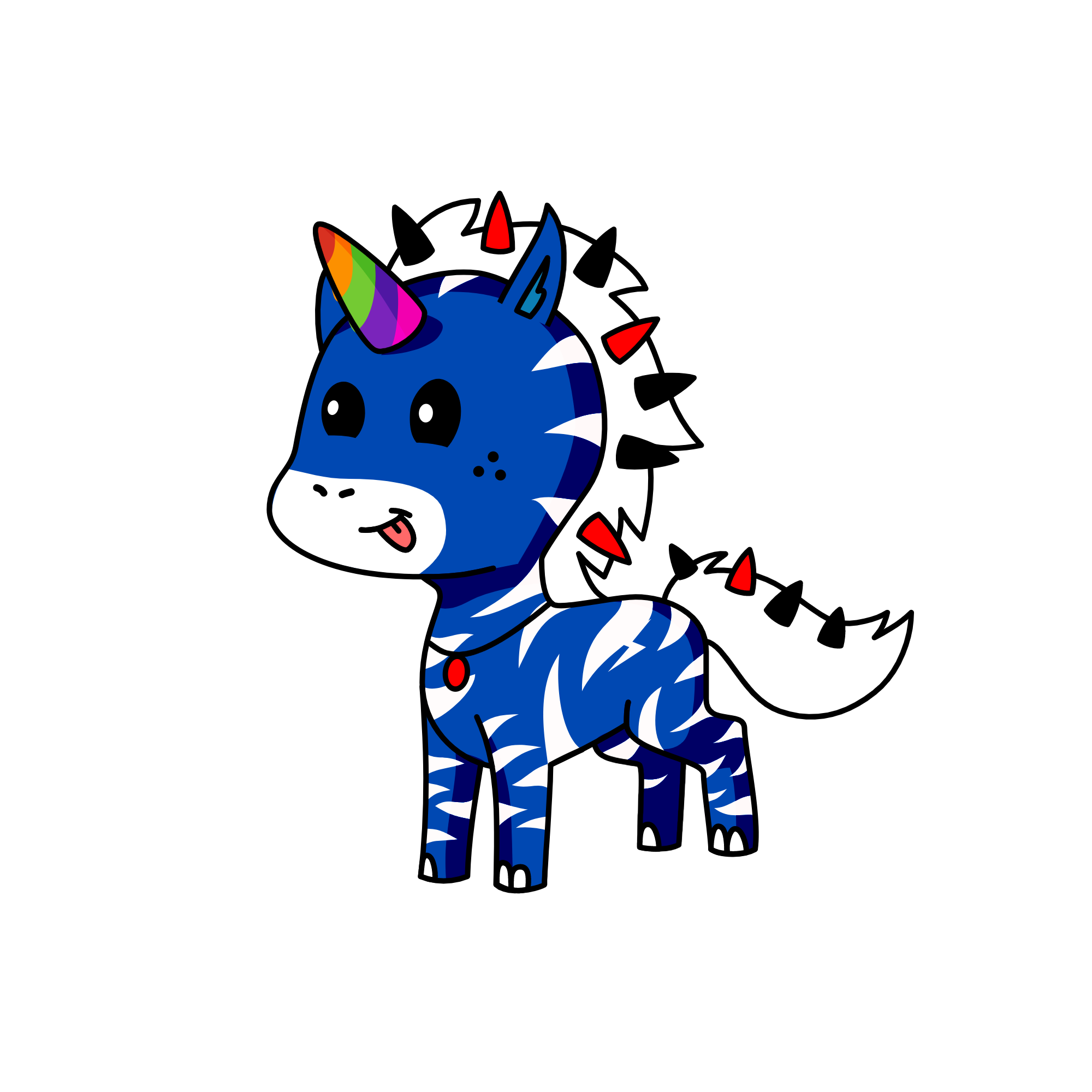 Zebra Warrior, the unicorn