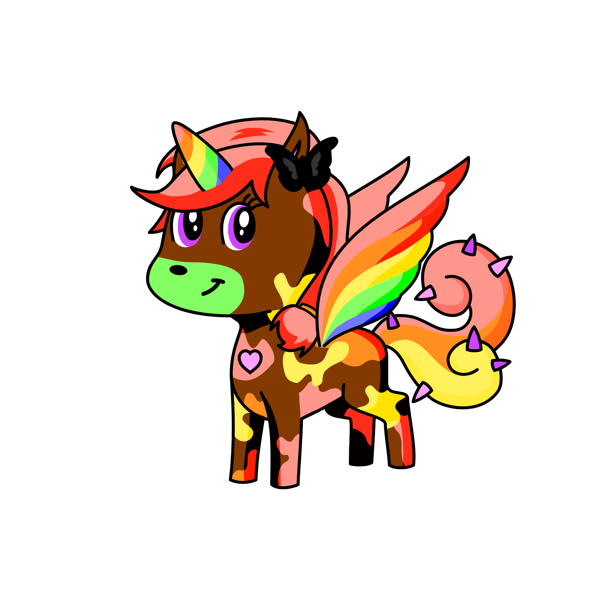 🍨🍭🍬🍫🍪🍰🍩🍦🍧🍉🍑🍒, the unicorn