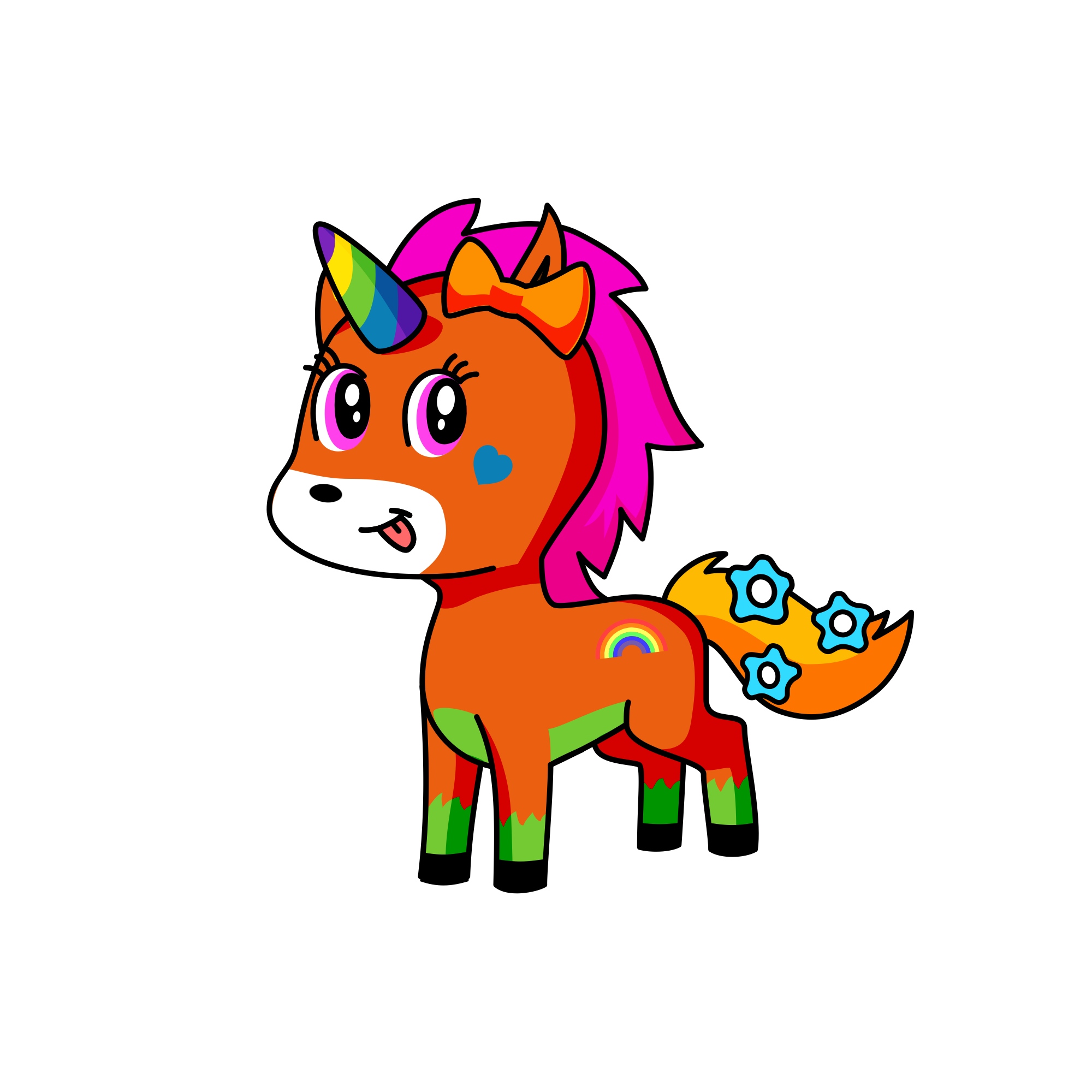 Rainbow, the unicorn
