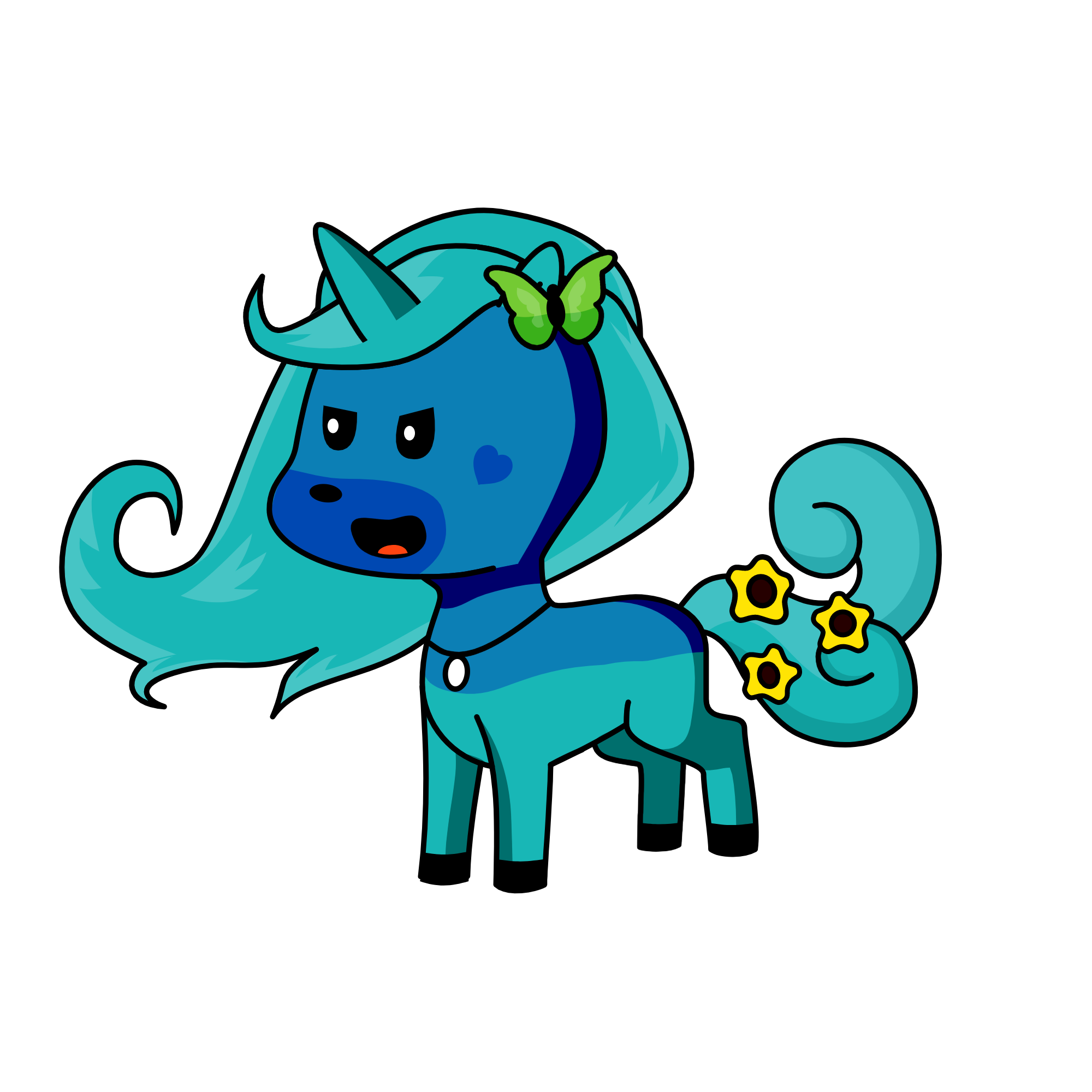me as an among us character, the unicorn