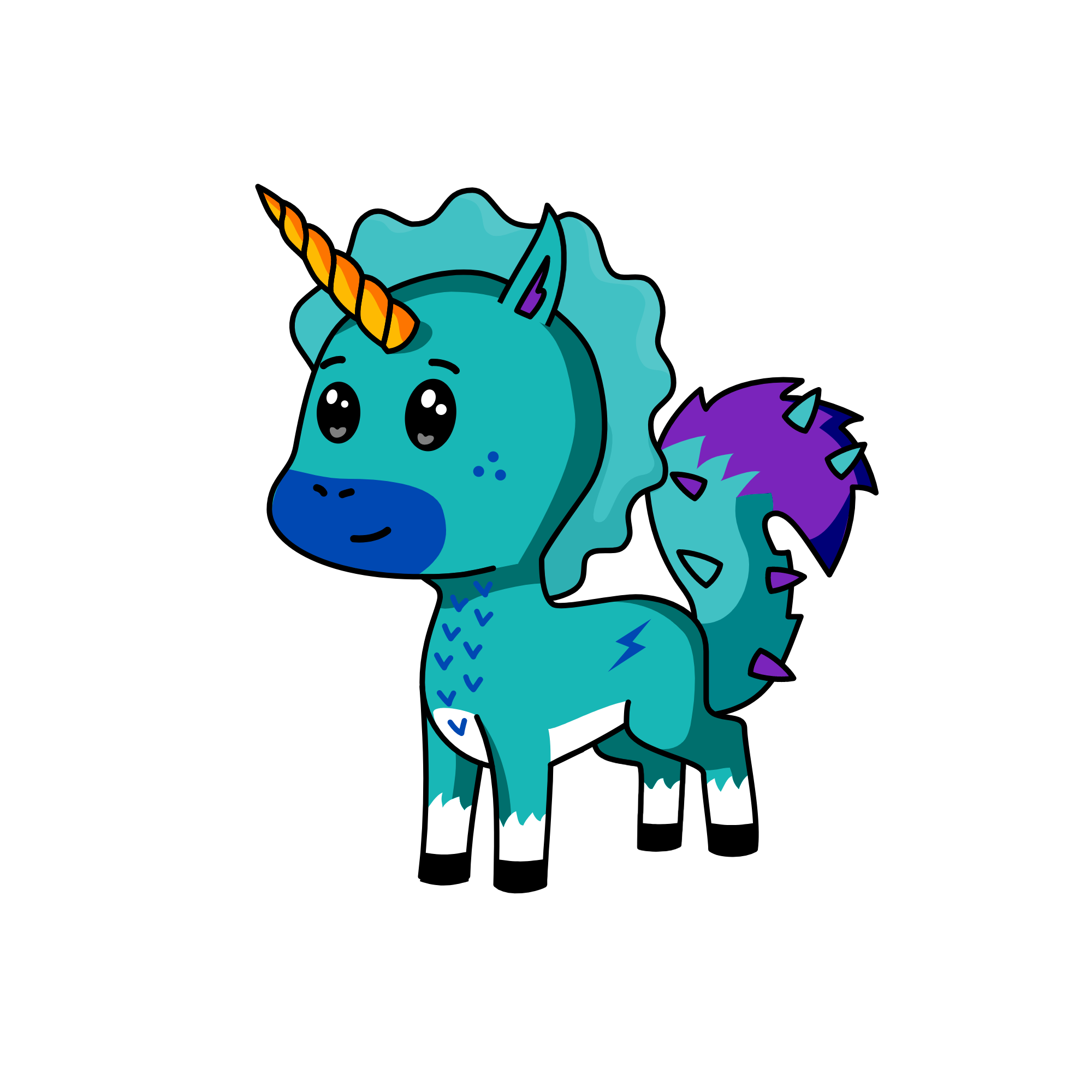 bluey, the unicorn