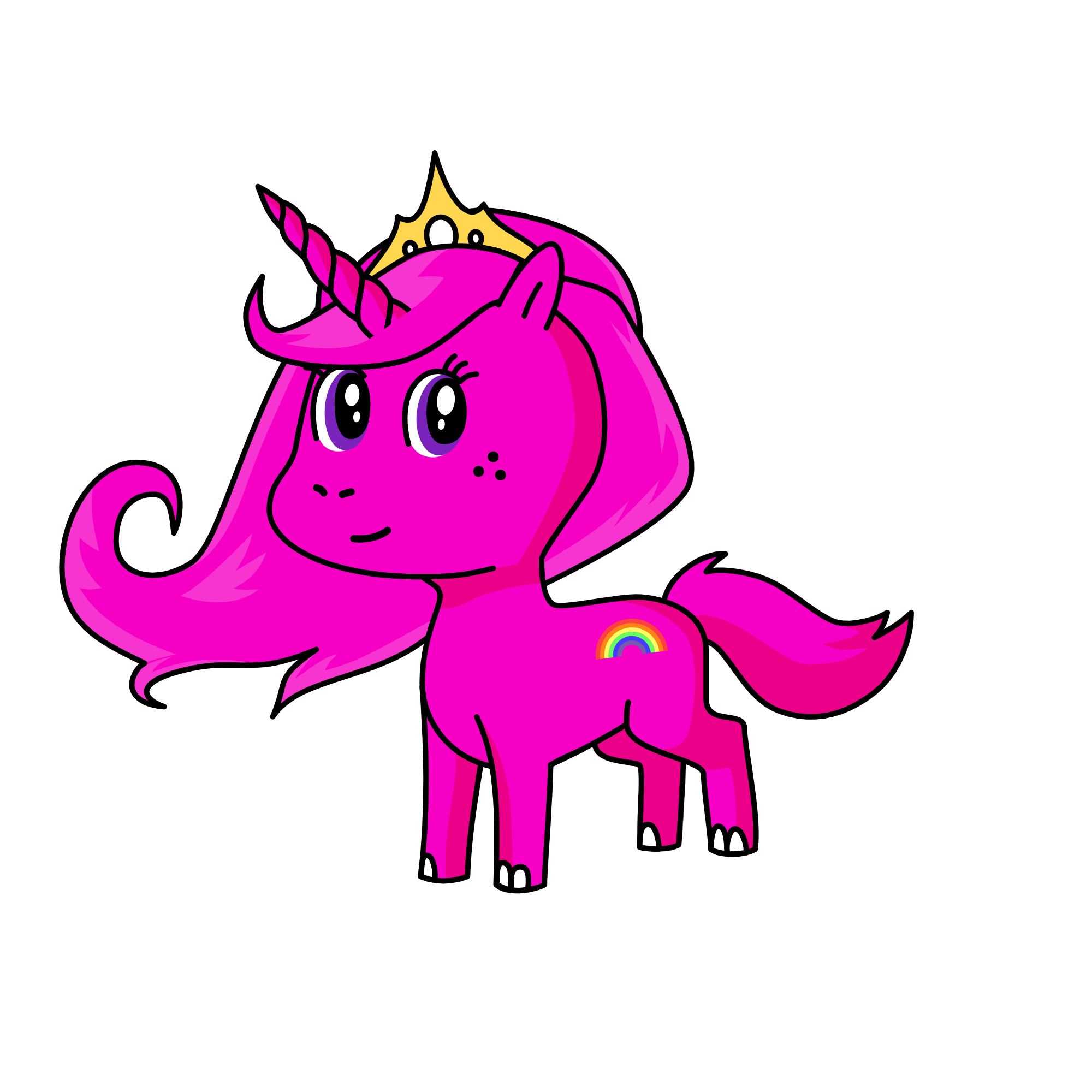 Pink cute unicorn, the unicorn