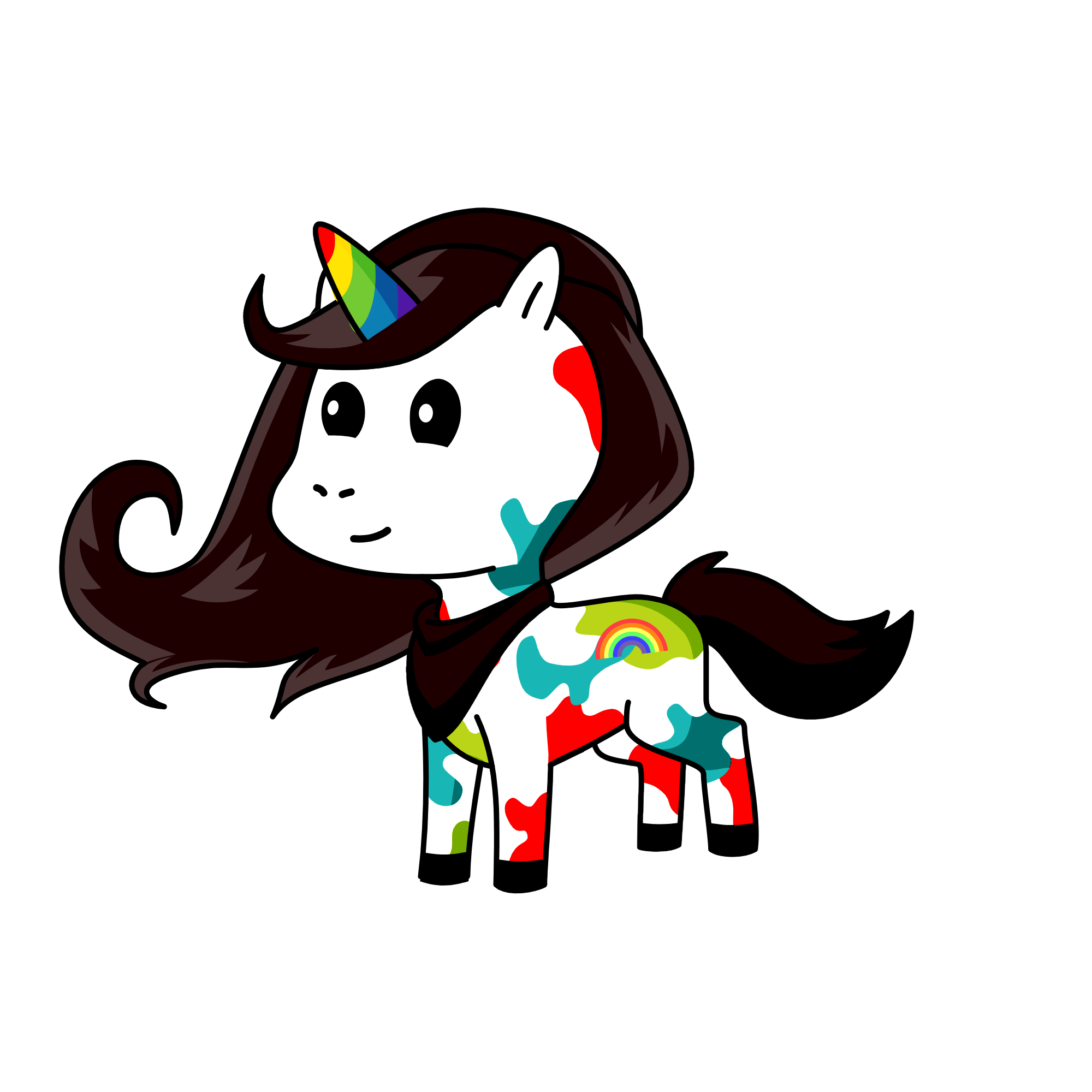 Rainbow, the unicorn