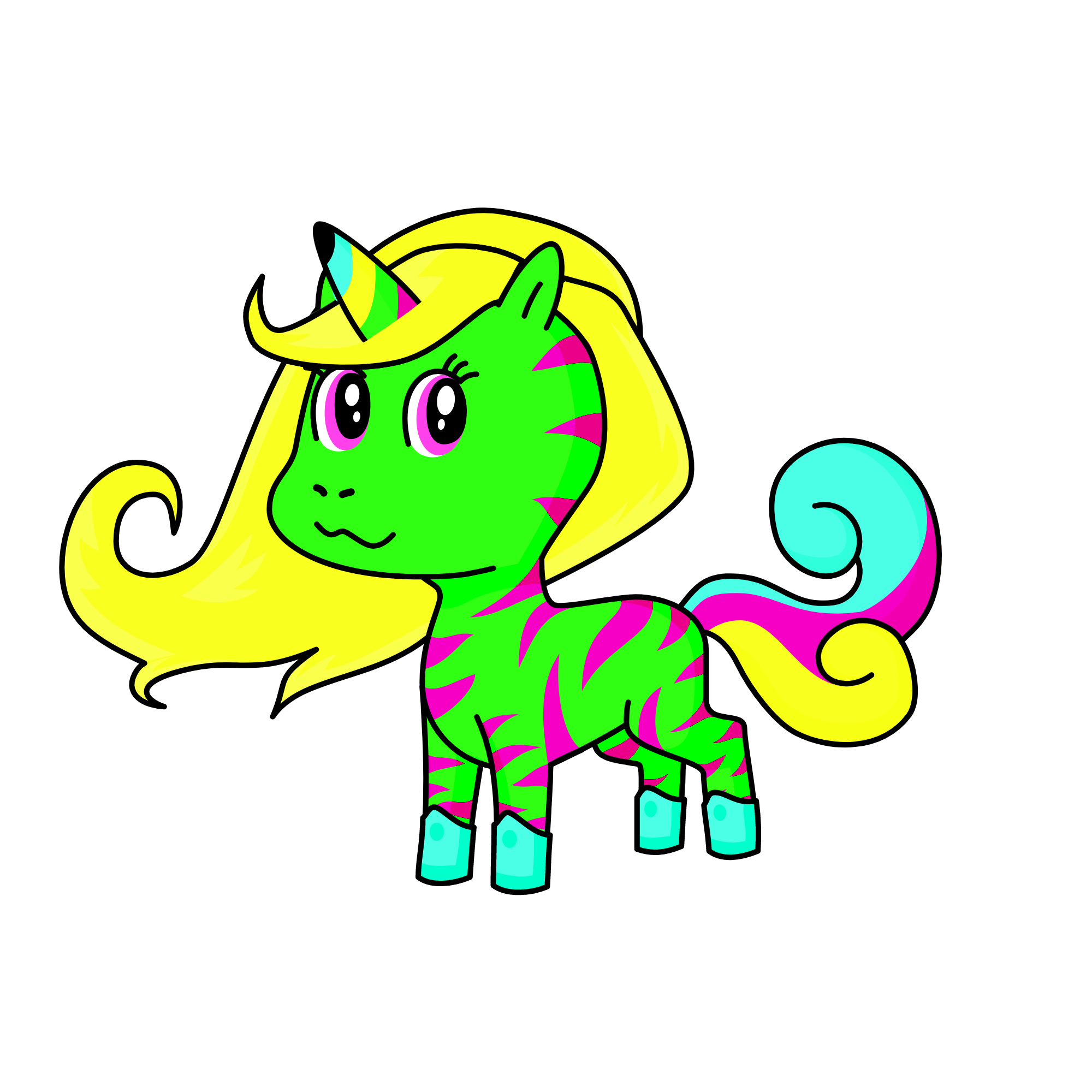 neon, the unicorn