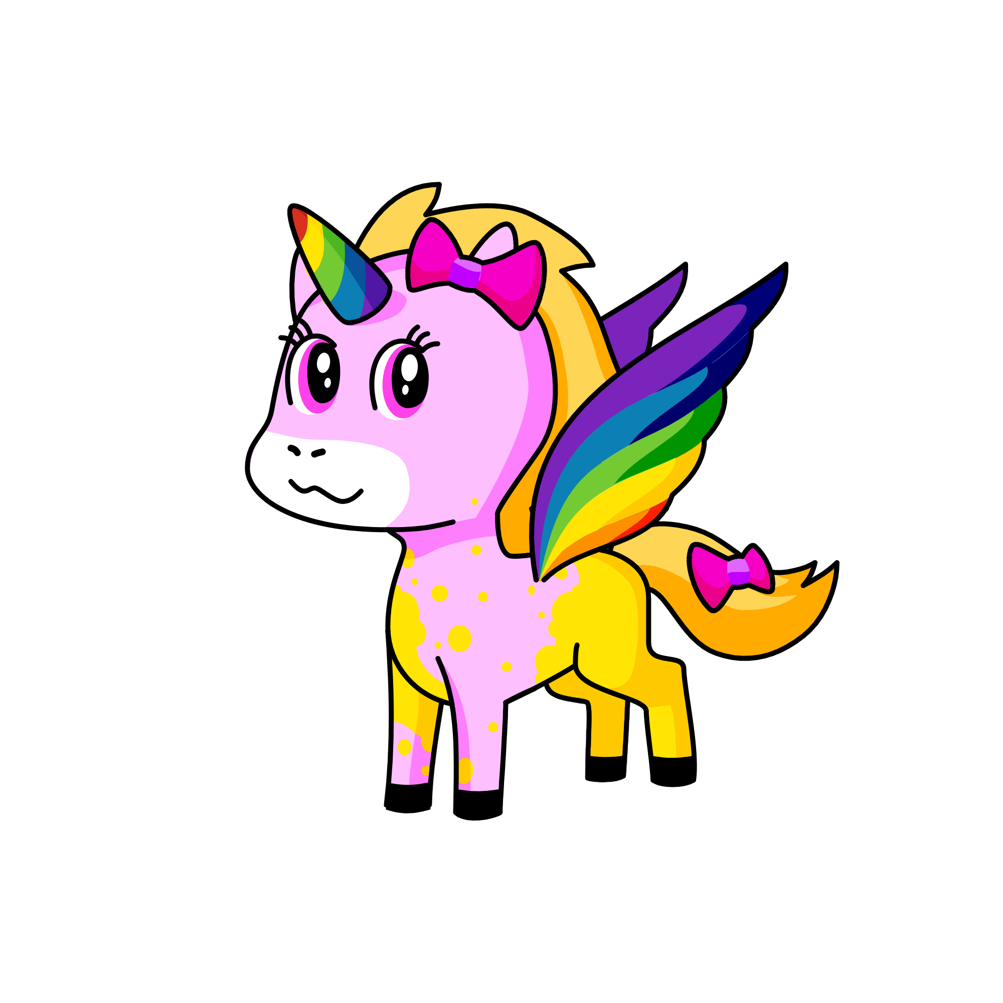 Rainbow, the unicorn