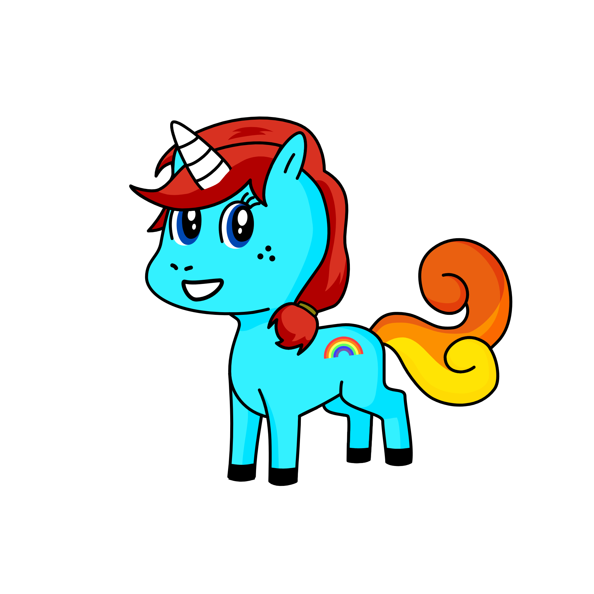 Rainbow dash, the unicorn