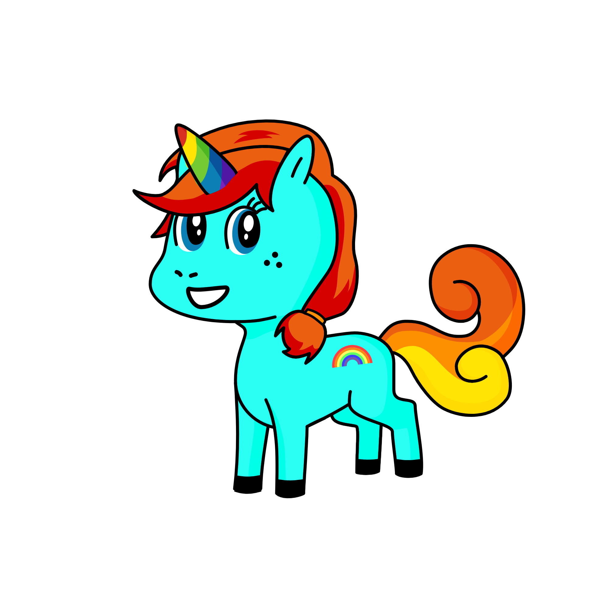 Rainbow dash, the unicorn