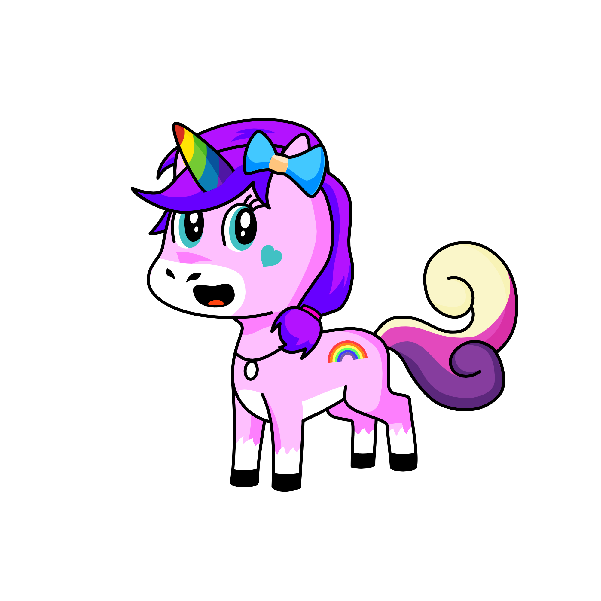 Rainbow, the unicorn
