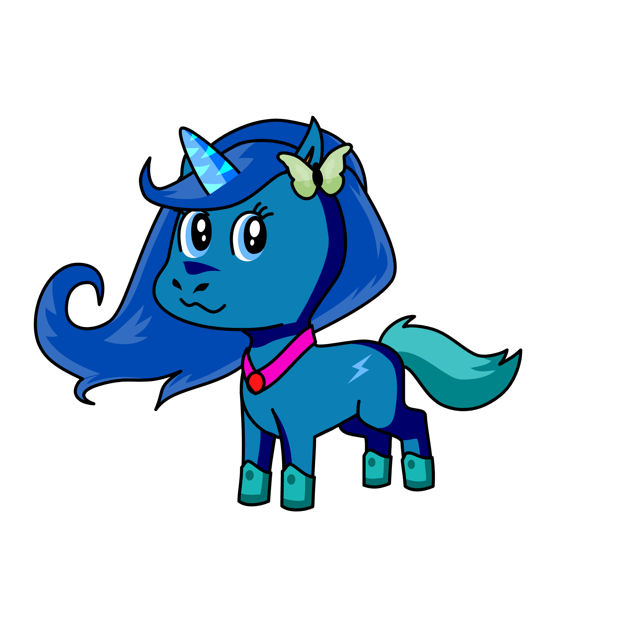 BlueStreak, the unicorn