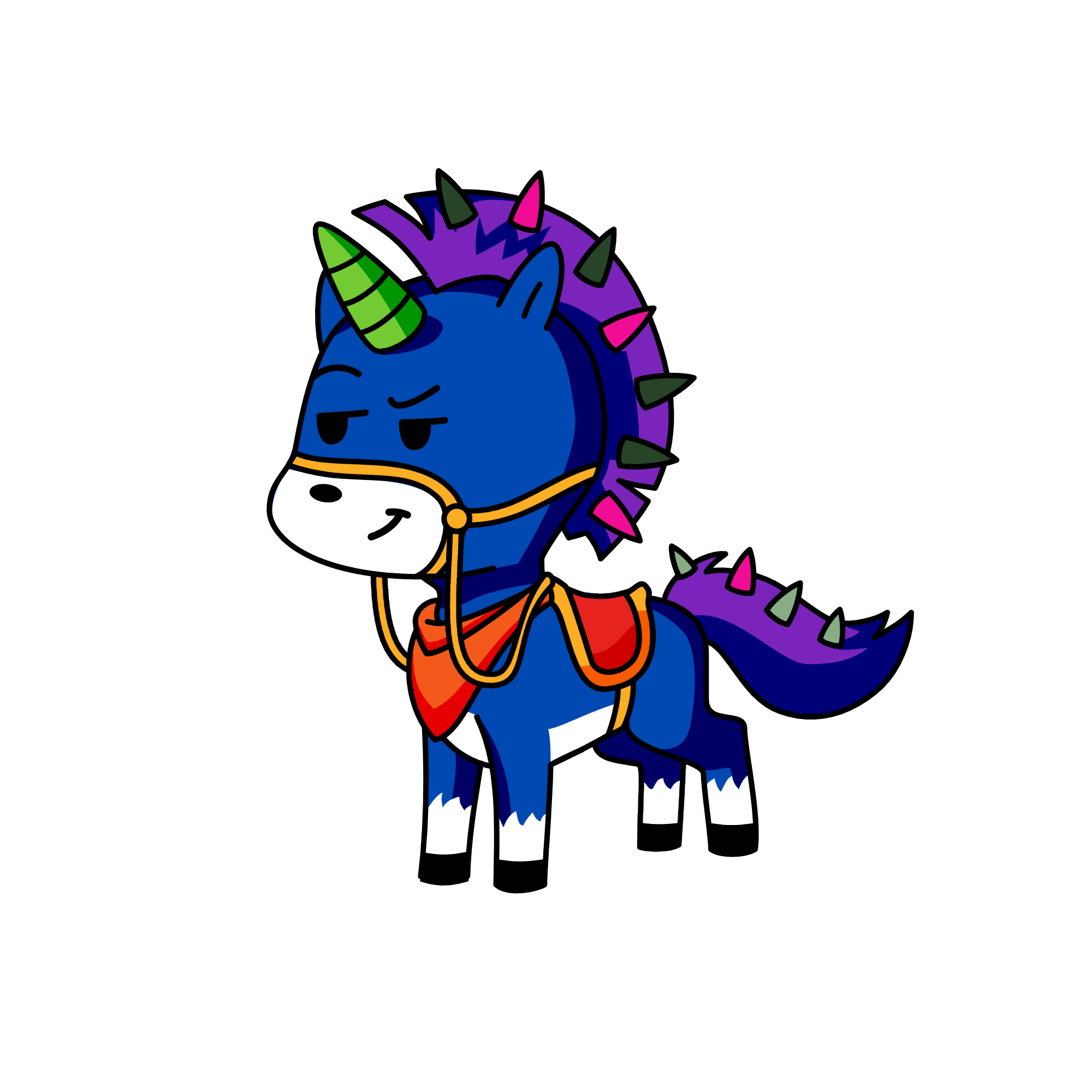 Brave Max, the unicorn