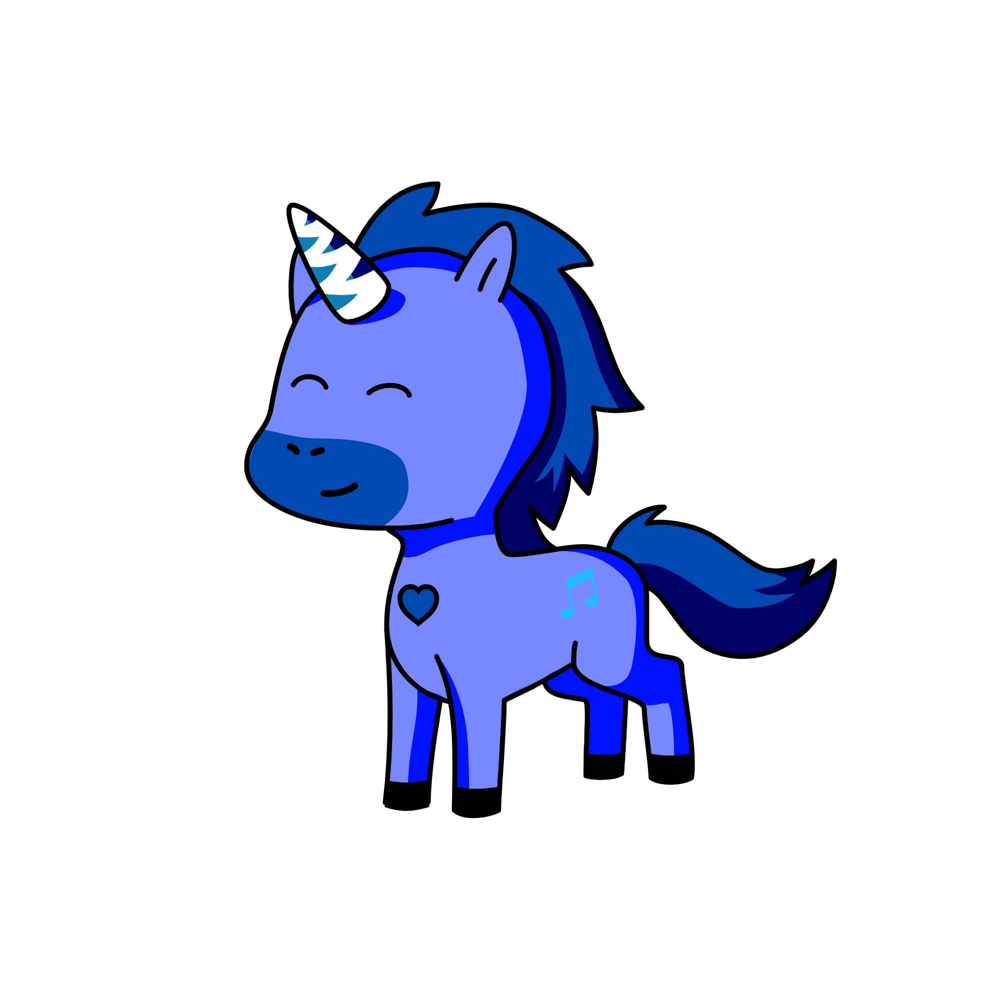 Music Blue, the unicorn