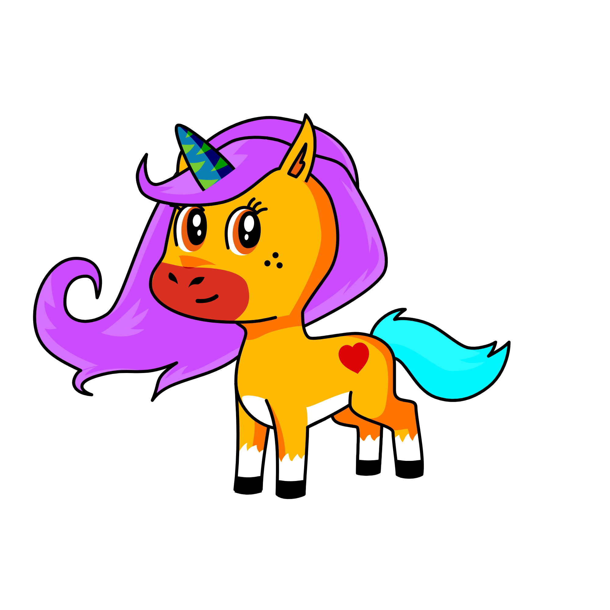 Raimbow, the unicorn