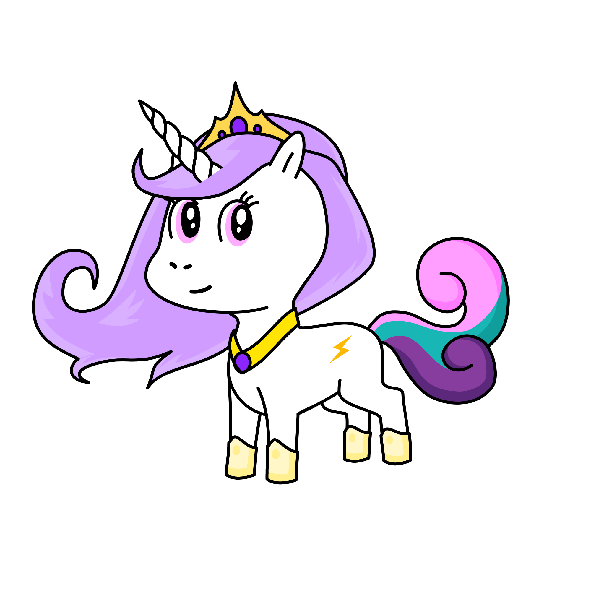 Rainbow, the unicorn