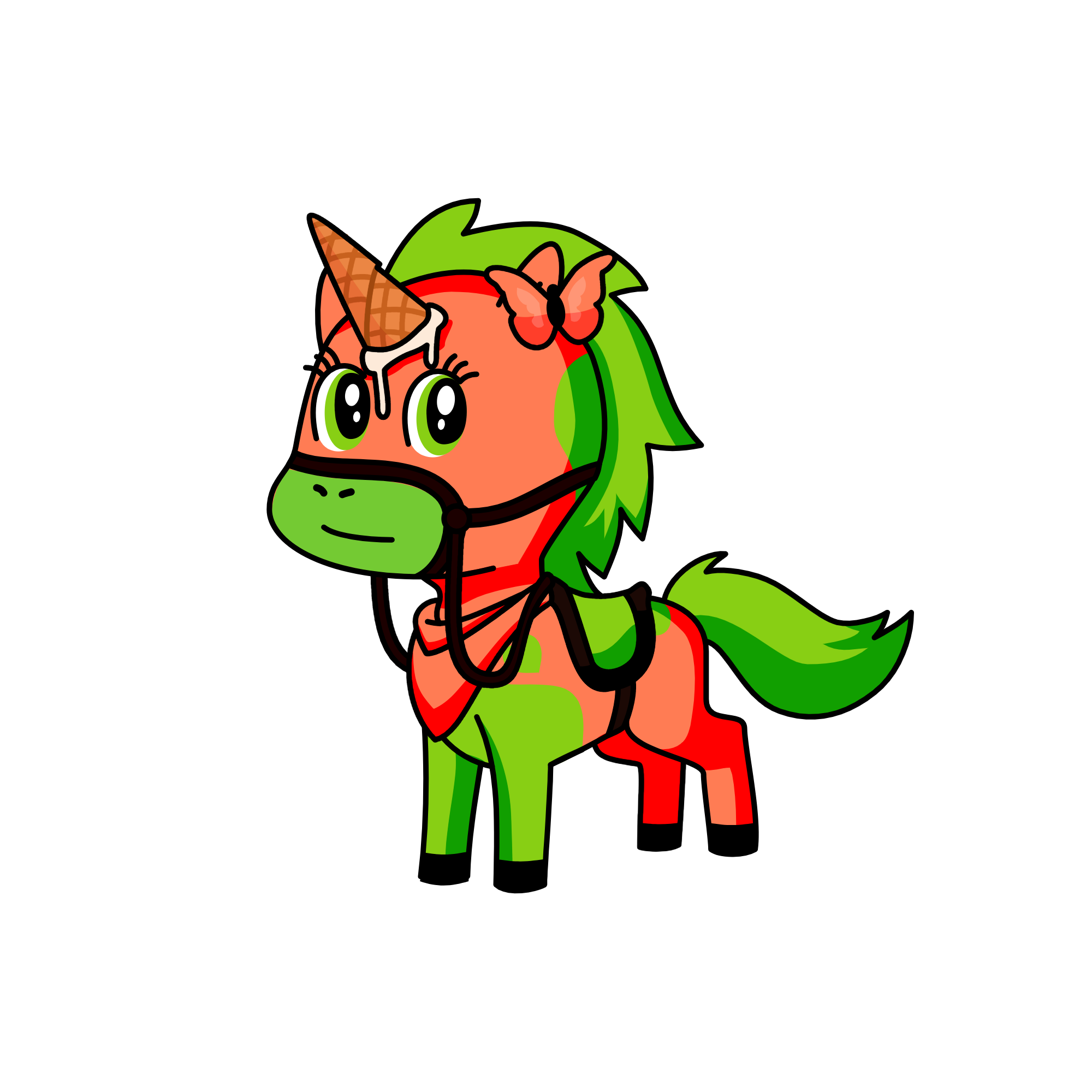 Strawberry, the unicorn