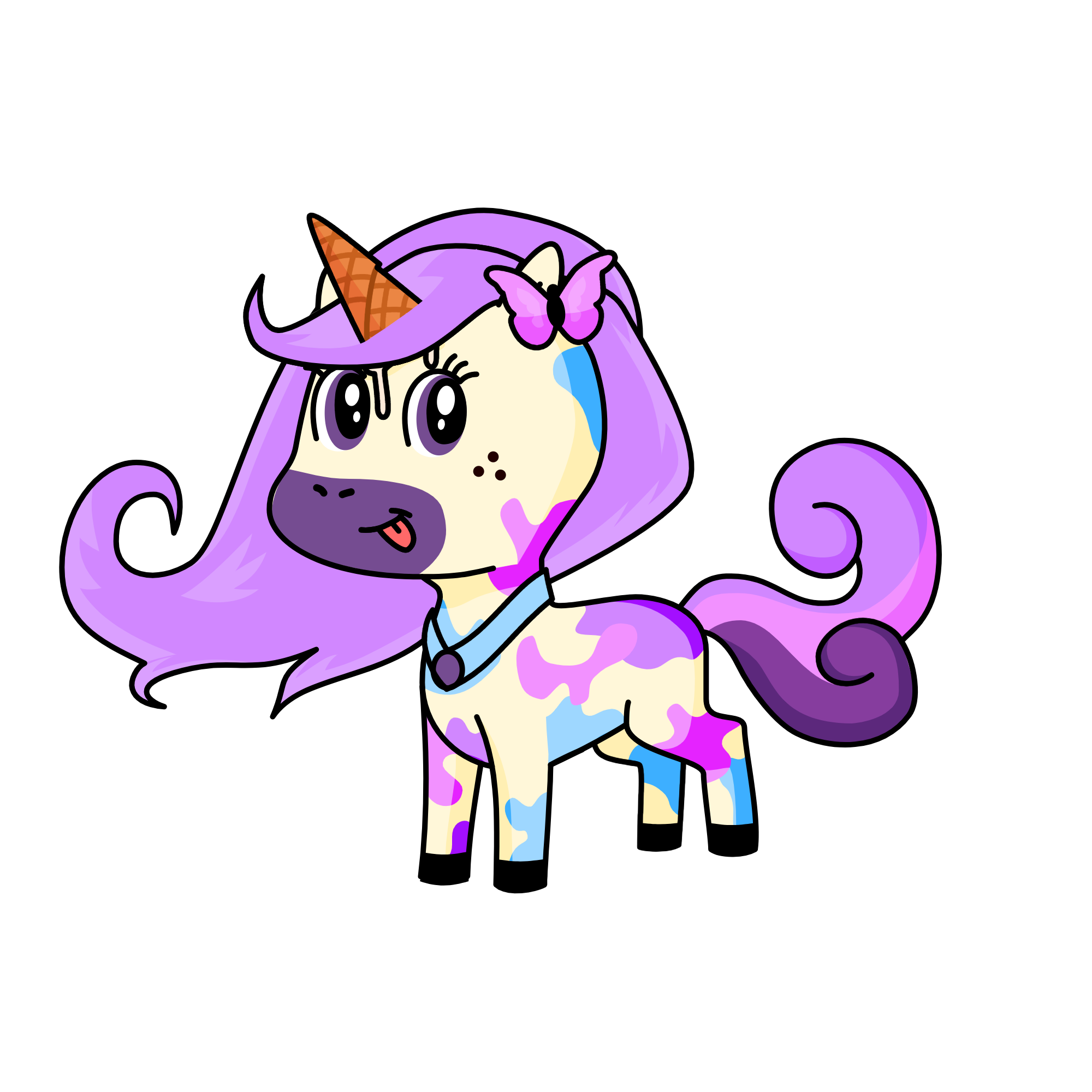Confetti, the unicorn