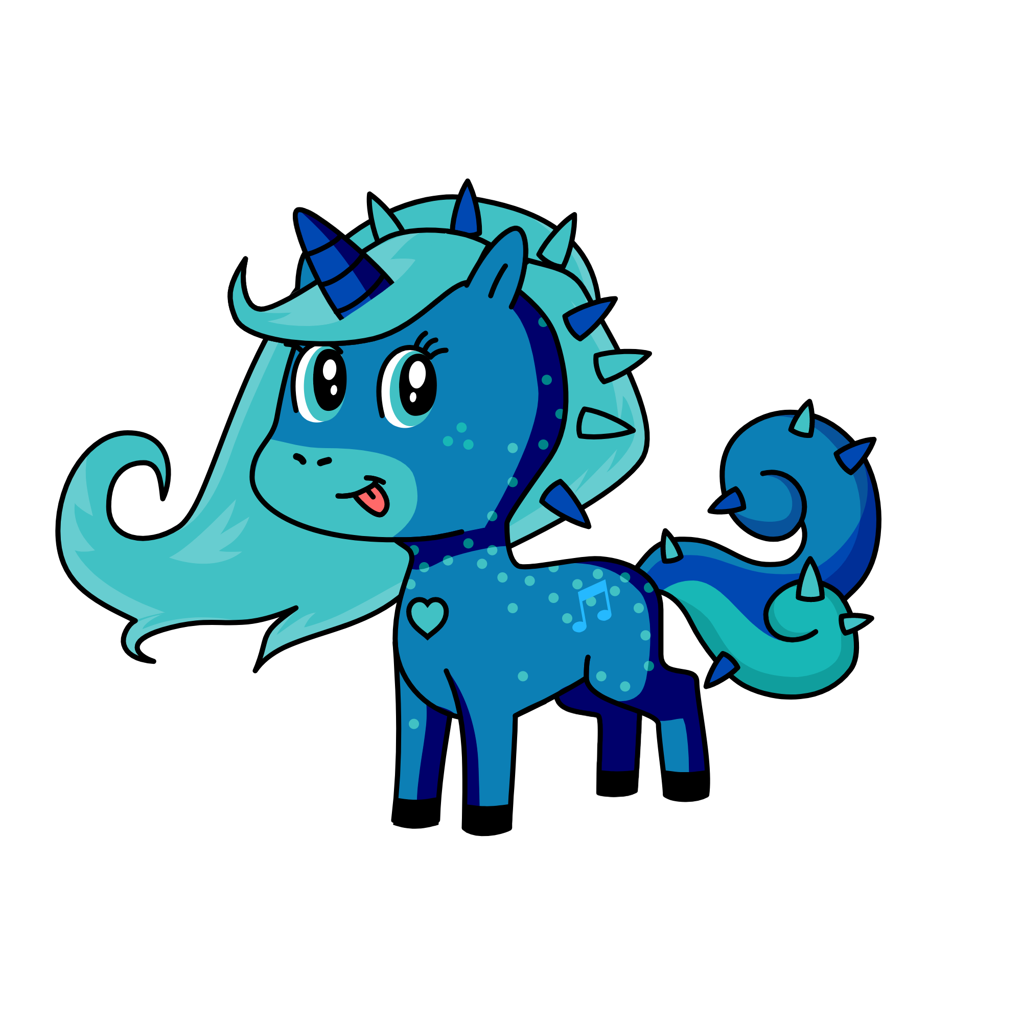 BLUE, the unicorn