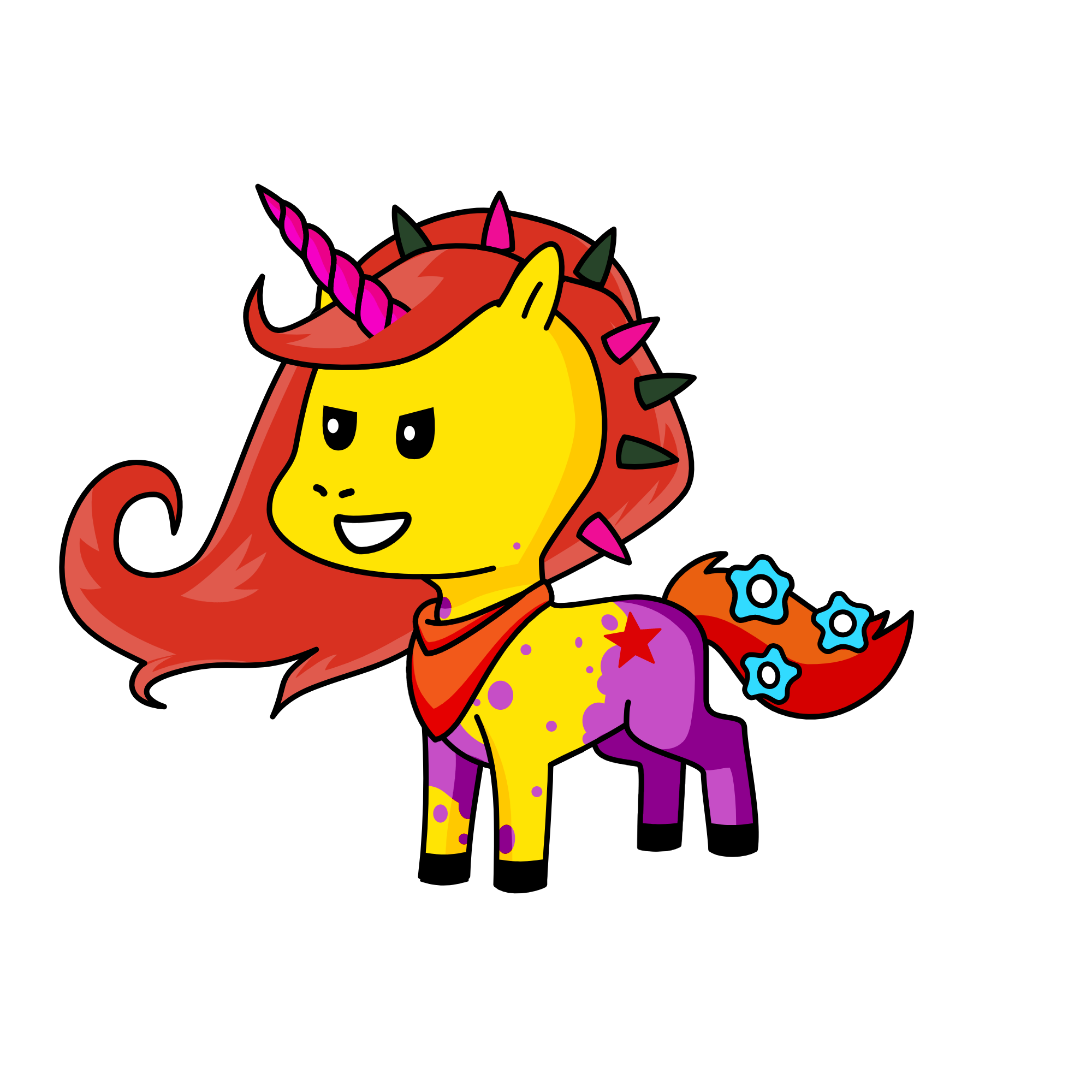 shiny flame, the unicorn