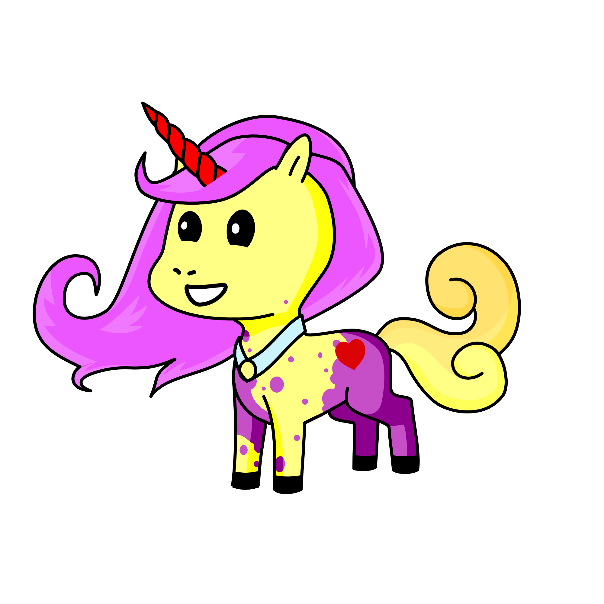 yellow star, the unicorn