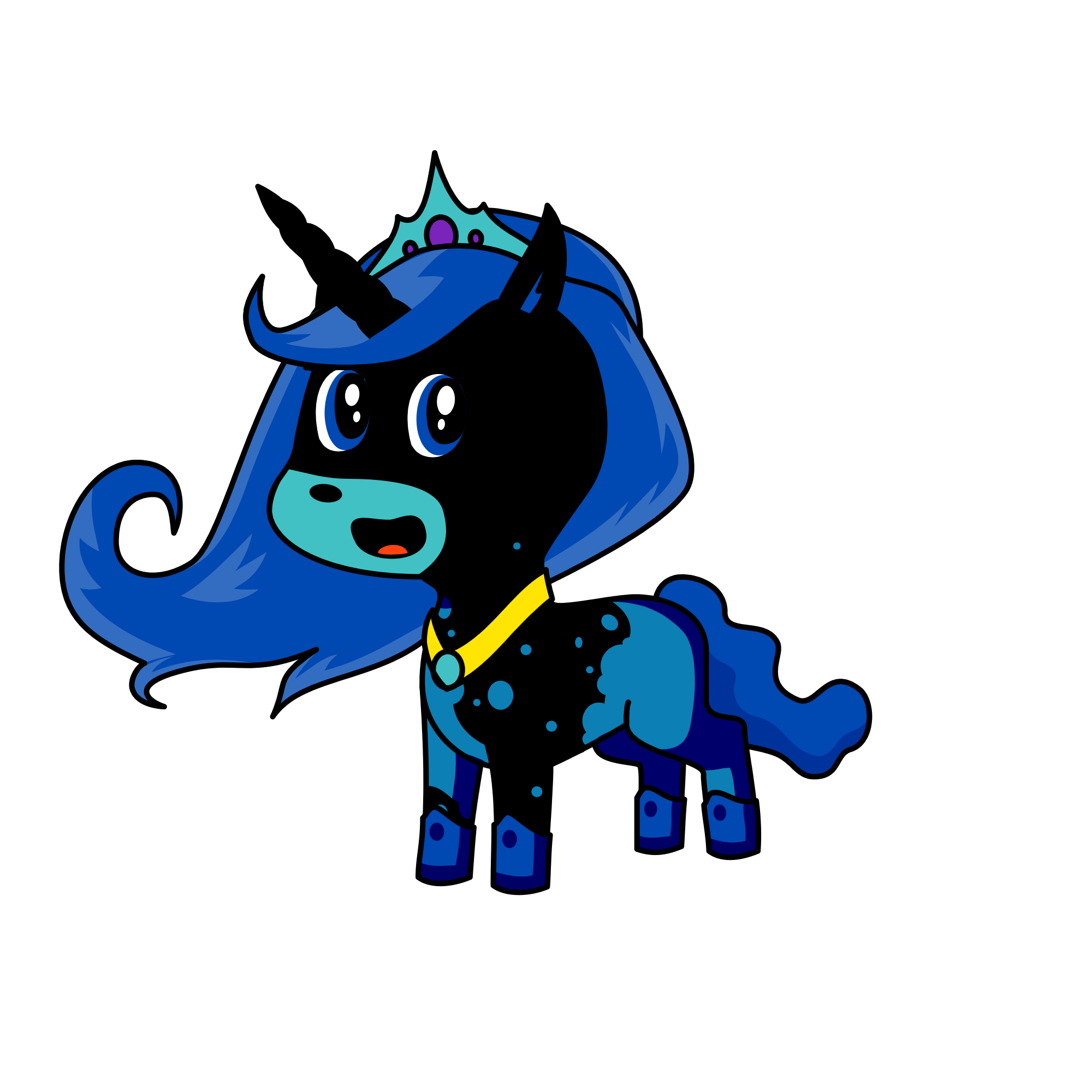 Night mare moon, the unicorn