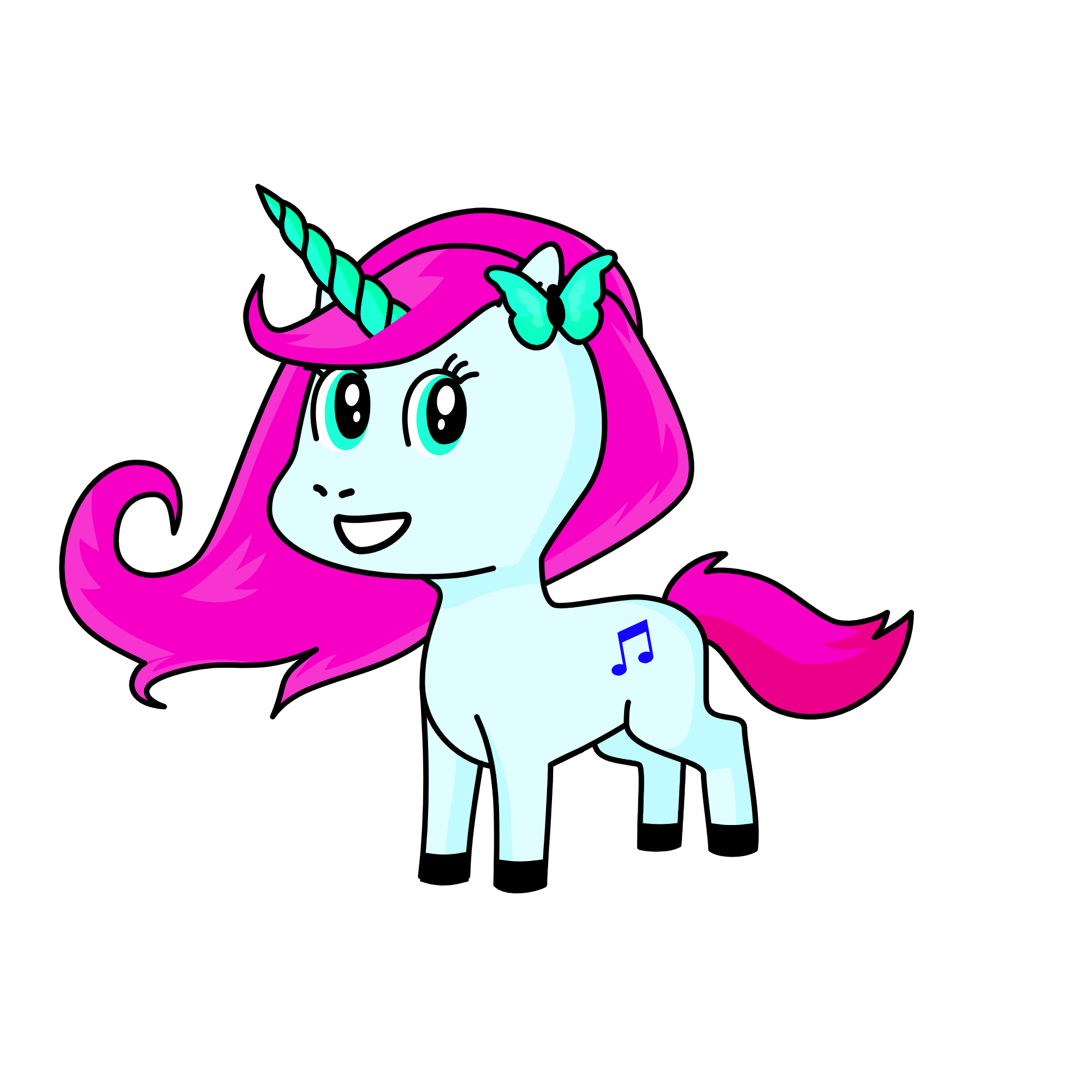 Melody, the unicorn