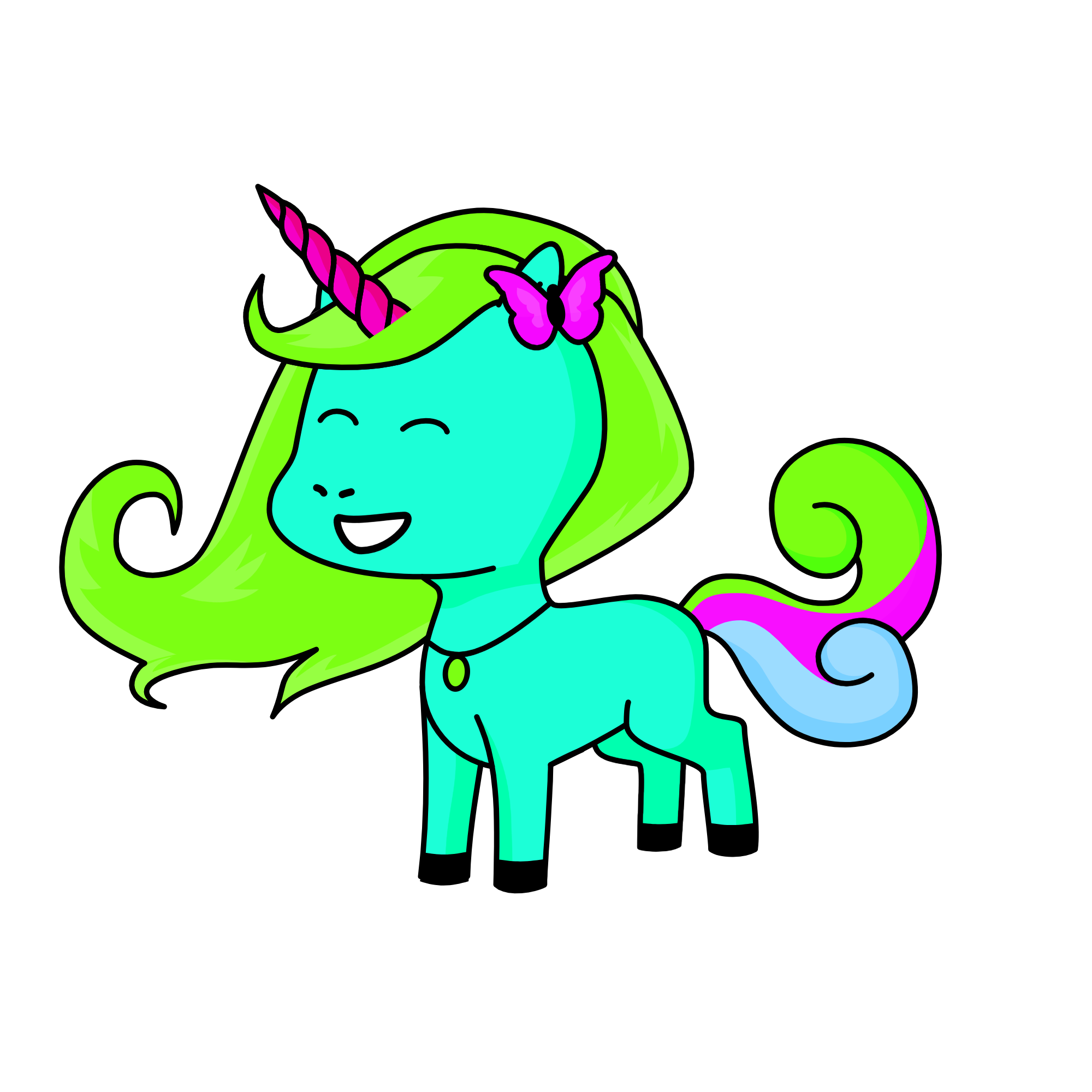 Sparkles, the unicorn